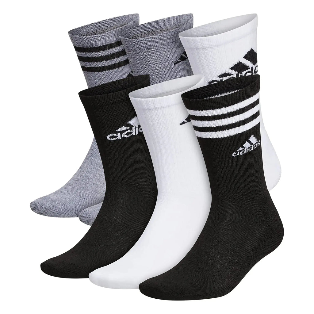 Adidas Men's Athletic Cushioned Crew Socks with Arch Compression for a Secure Fit (6-Pair)