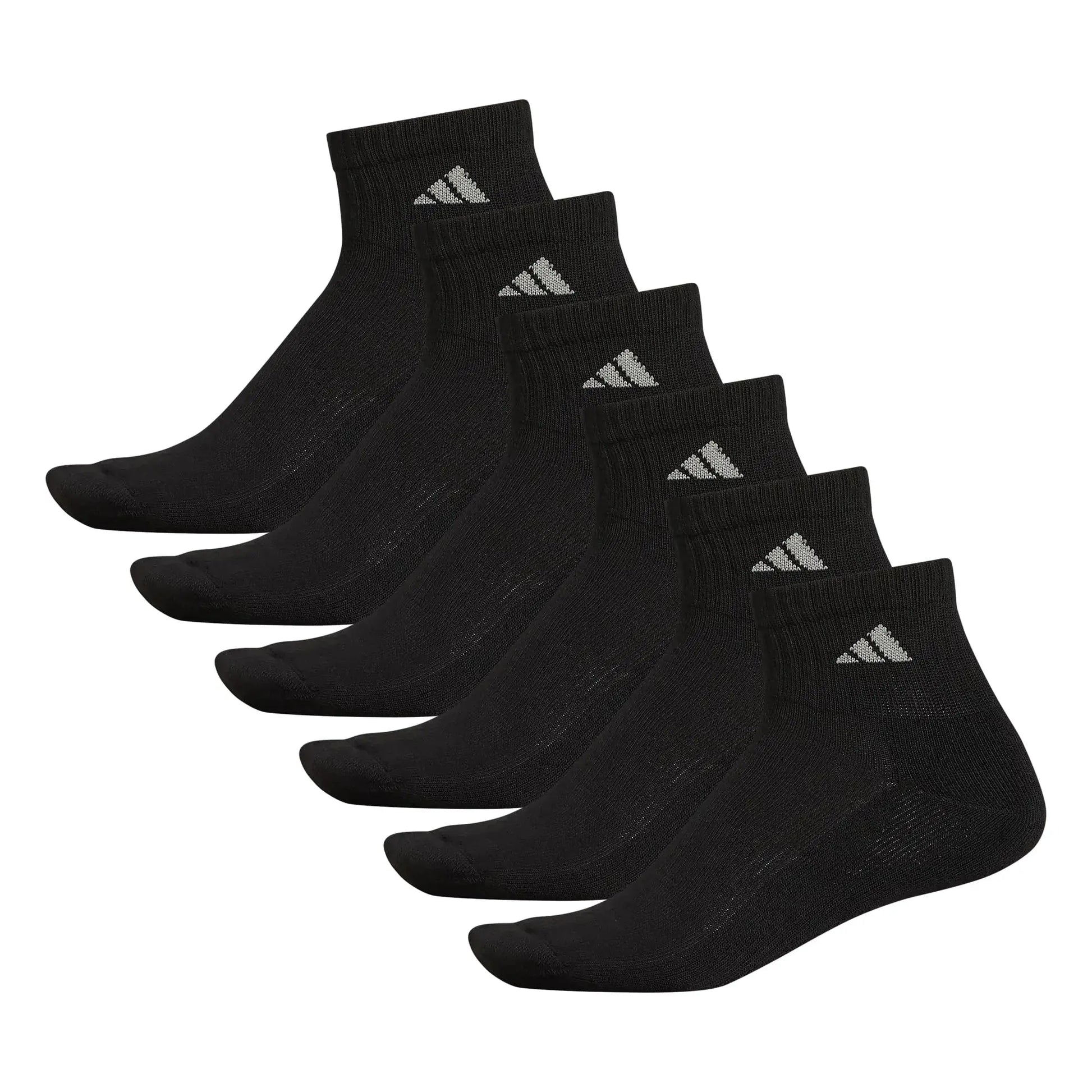 Adidas Men's Athletic Cushioned Quarter Socks (with Arch Compression for a Secure Fit (6-Pair)