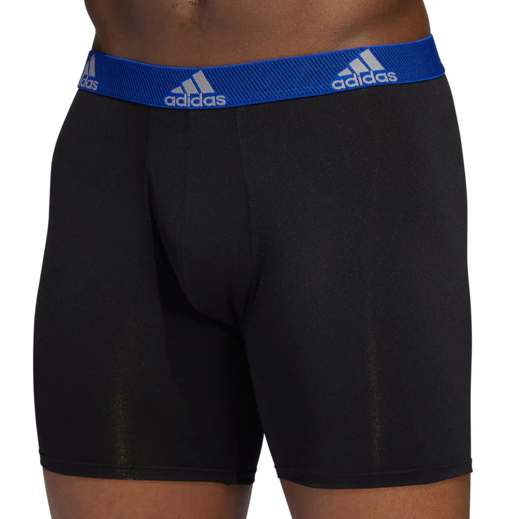 Adidas Men's Athletic Fit Microfiber Boxer Brief Underwear (3 Pack)