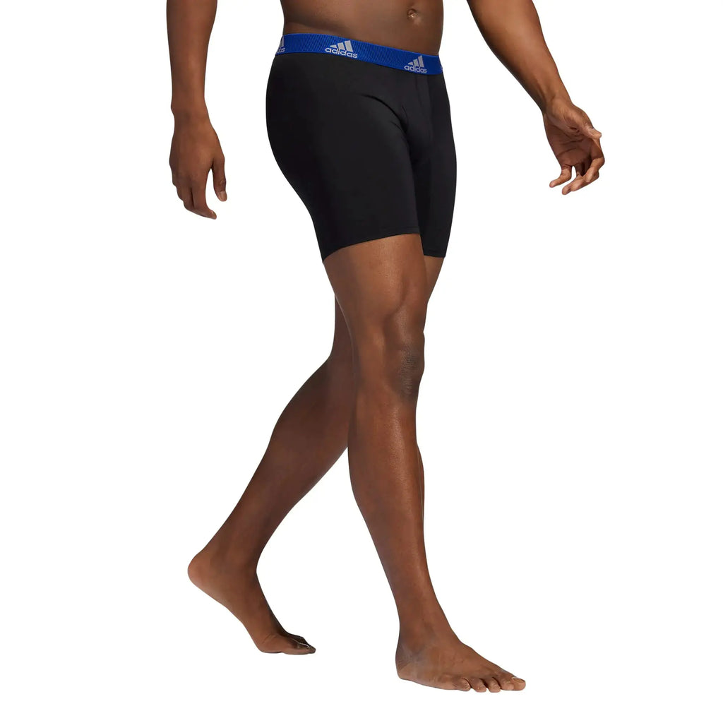 Adidas Men's Athletic Fit Microfiber Boxer Brief Underwear (3 Pack)