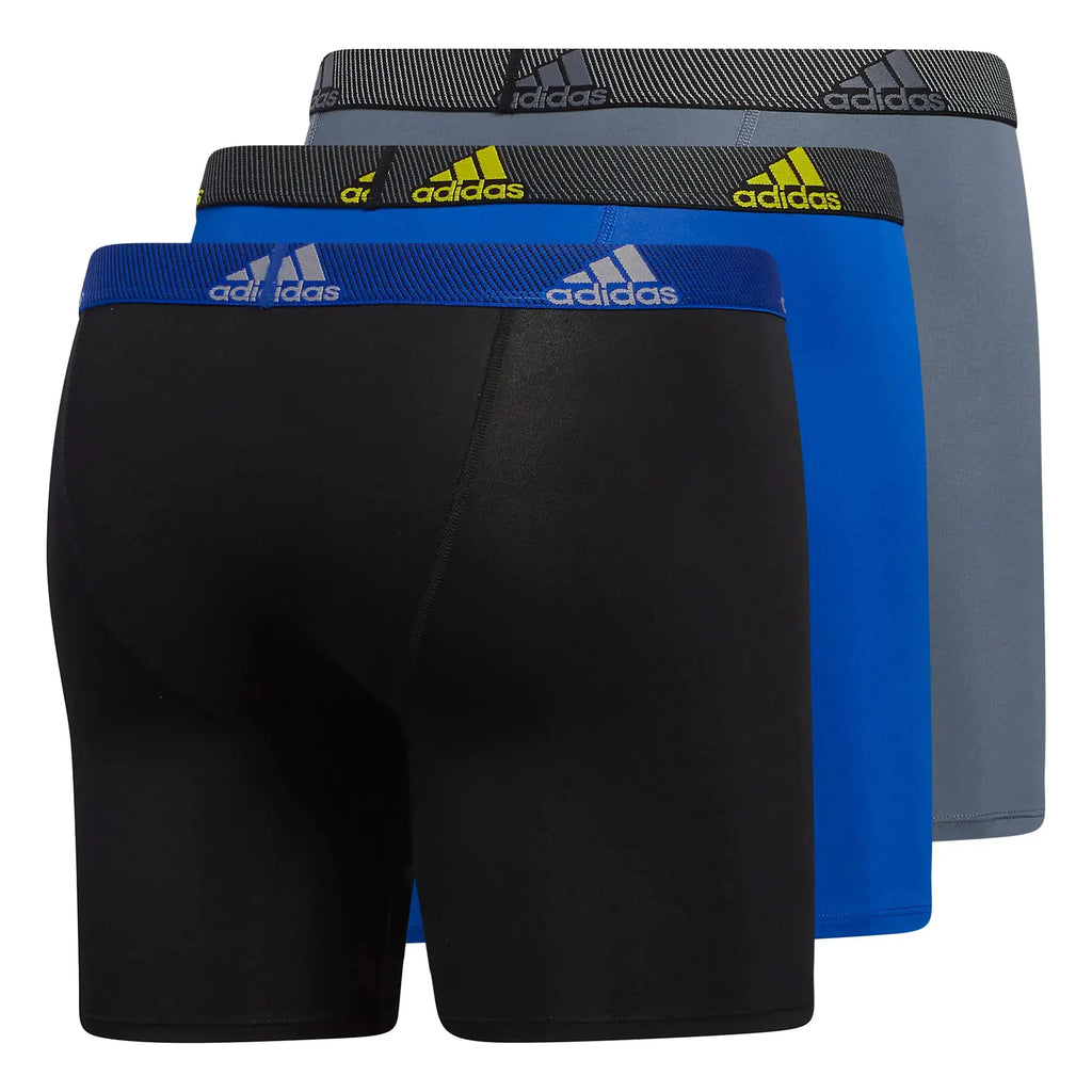Adidas Men's Athletic Fit Microfiber Boxer Brief Underwear (3 Pack)