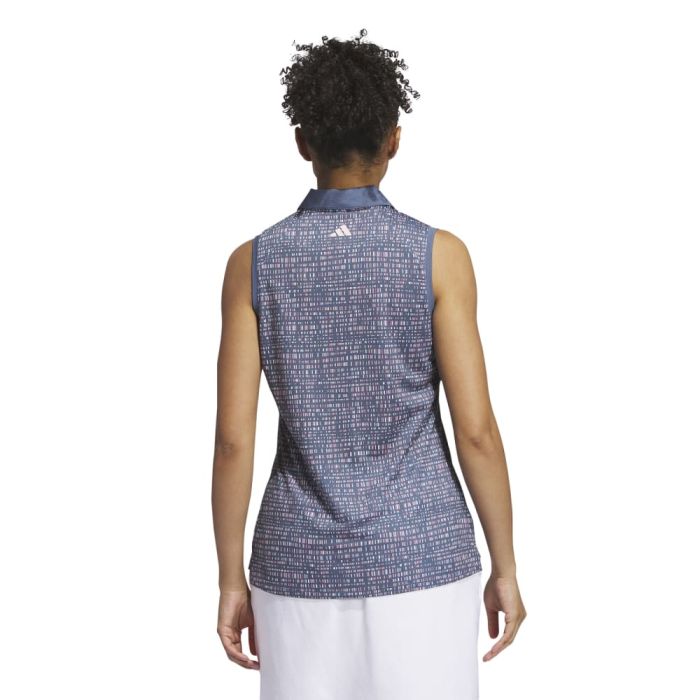 Adidas Women's Ultimate365 Printed Sleeveless Polo 24