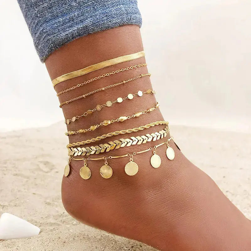 Adjustable Snake Chain Anklet for Women Girls
