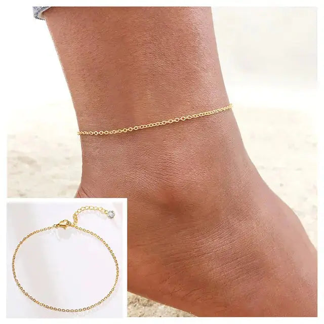 Adjustable Snake Chain Anklet for Women Girls