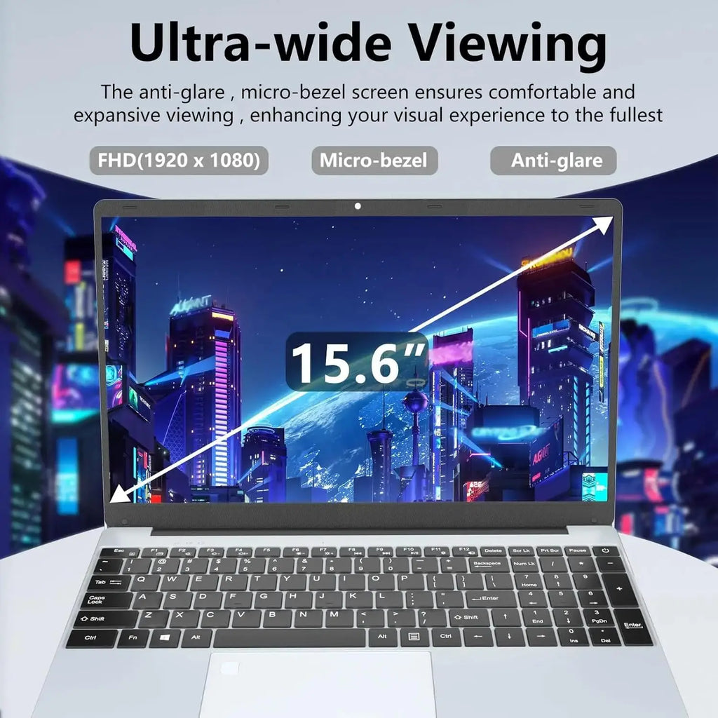 2025 15.6" Windows 11 Pro Laptop Computer  Core I7 8500Y 16GB 1TB Laptops Office Computer Fingerprint Unlock Notebook PC