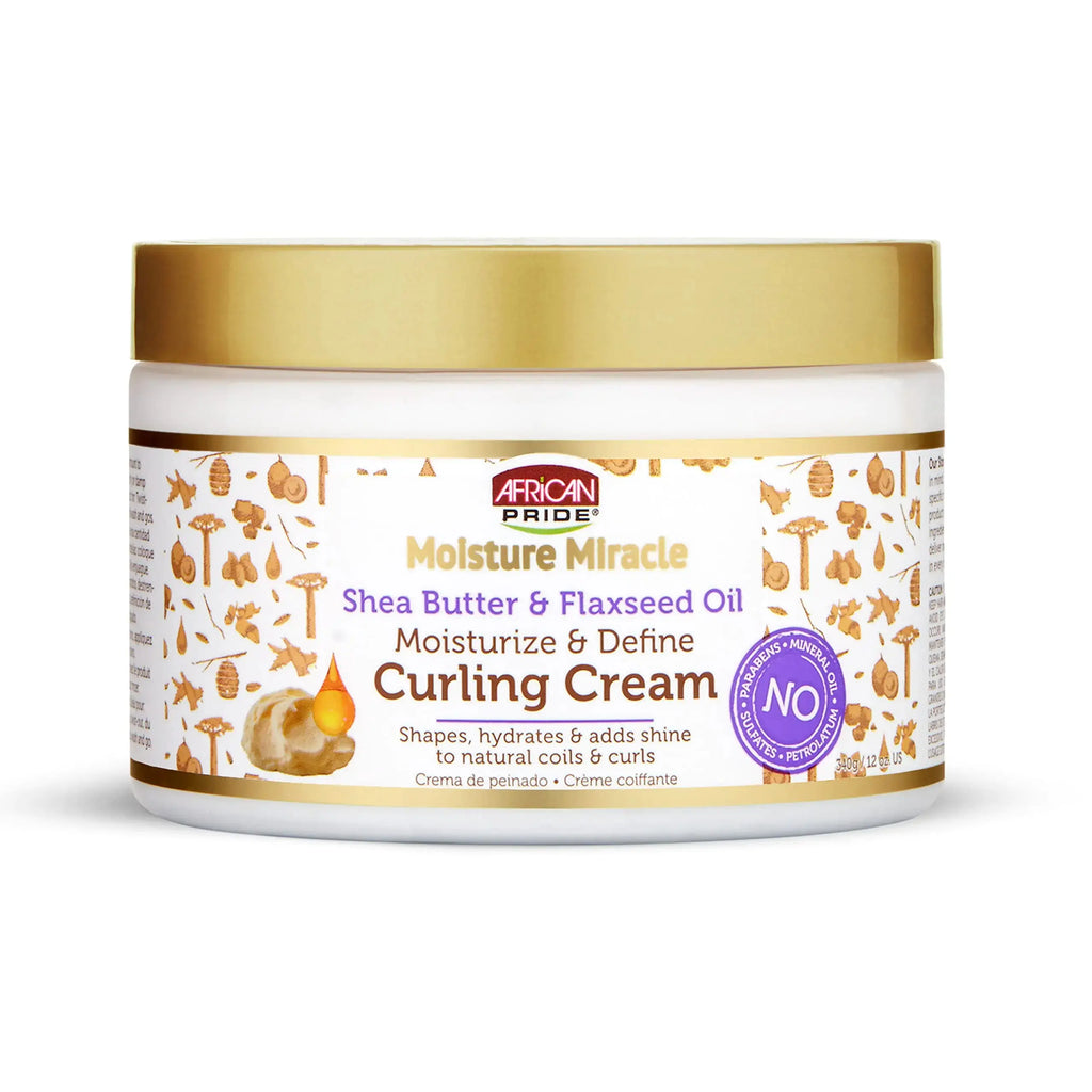 African Pride Moisture Miracle Curl Cream - Hydrate & Strengthen 12oz Pack of 1