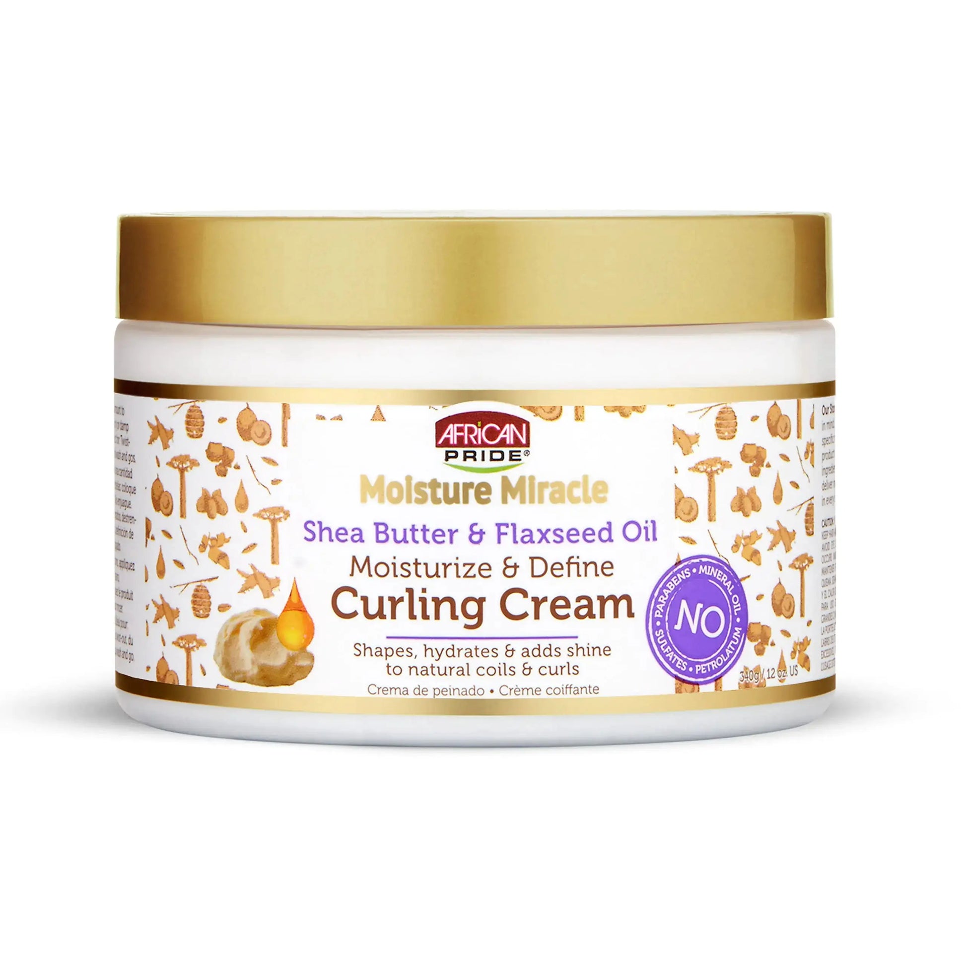 African Pride Moisture Miracle Curl Cream - Hydrate & Strengthen 12oz Pack of 1