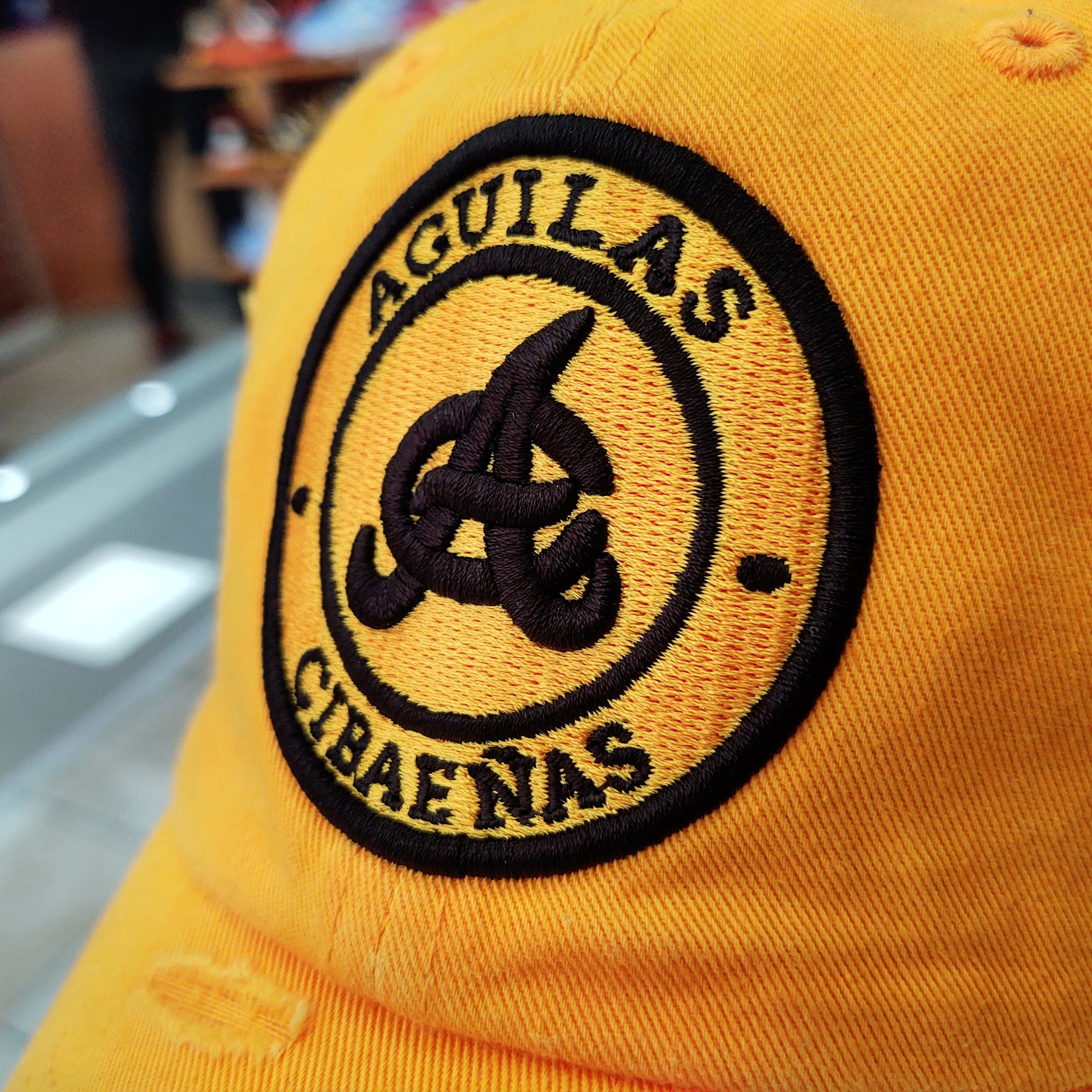 Aguilas Cibaeñas Embroidered Vintage Round-Logo Hat