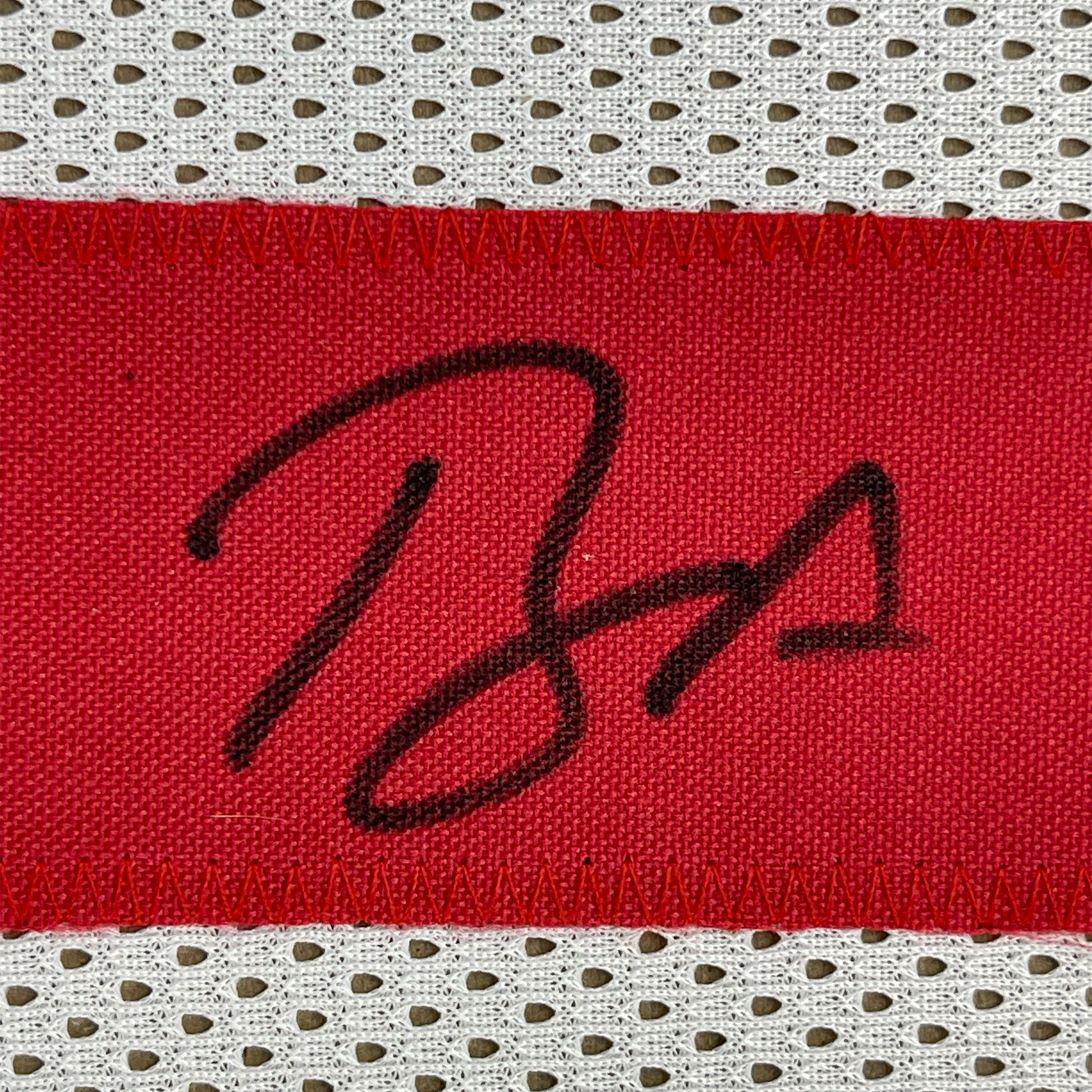 Framed Autographed/Signed Brandon Aiyuk 35x39 San Francisco White Football Jersey Beckett BAS COA