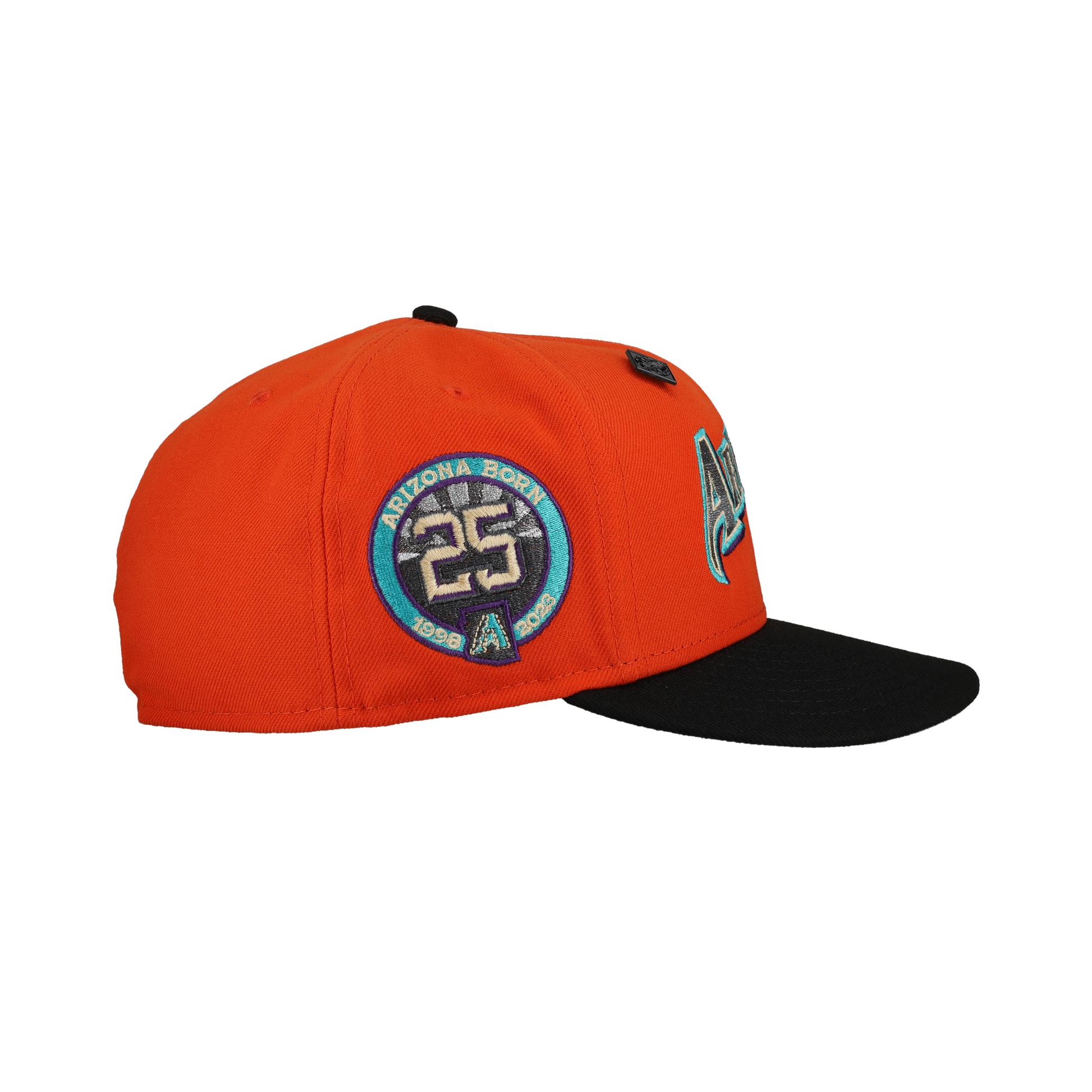 Arizona Diamondbacks 25th Anniversary Orange Gradient Metallic 59Fifty Fitted Hat