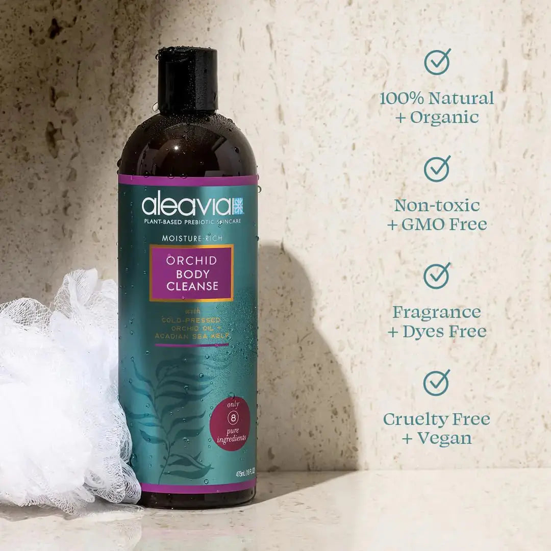 Aleavia Orchid Body Cleanse - Cold Pressed Prebiotic Body Wash