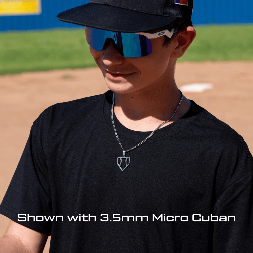 Home Plate Baseball Necklace