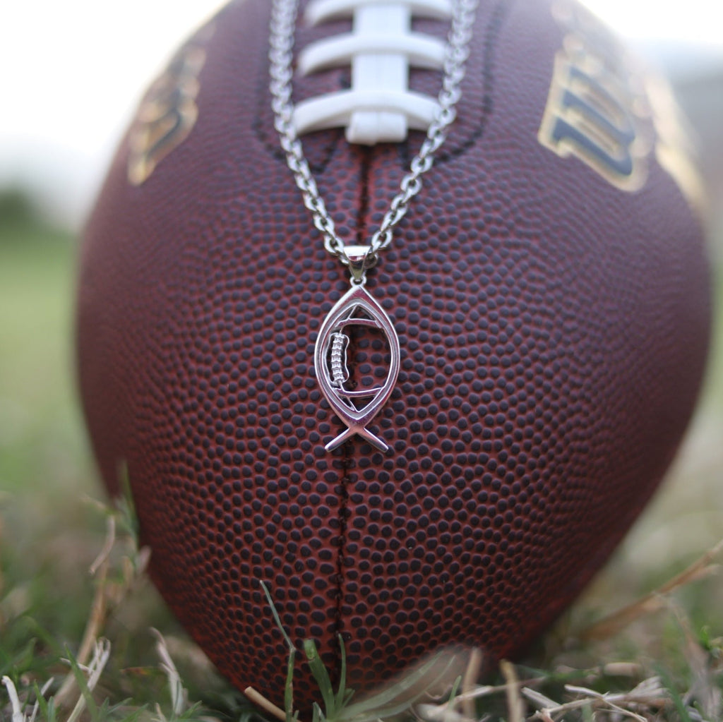 Christian Ichthys Football Necklace