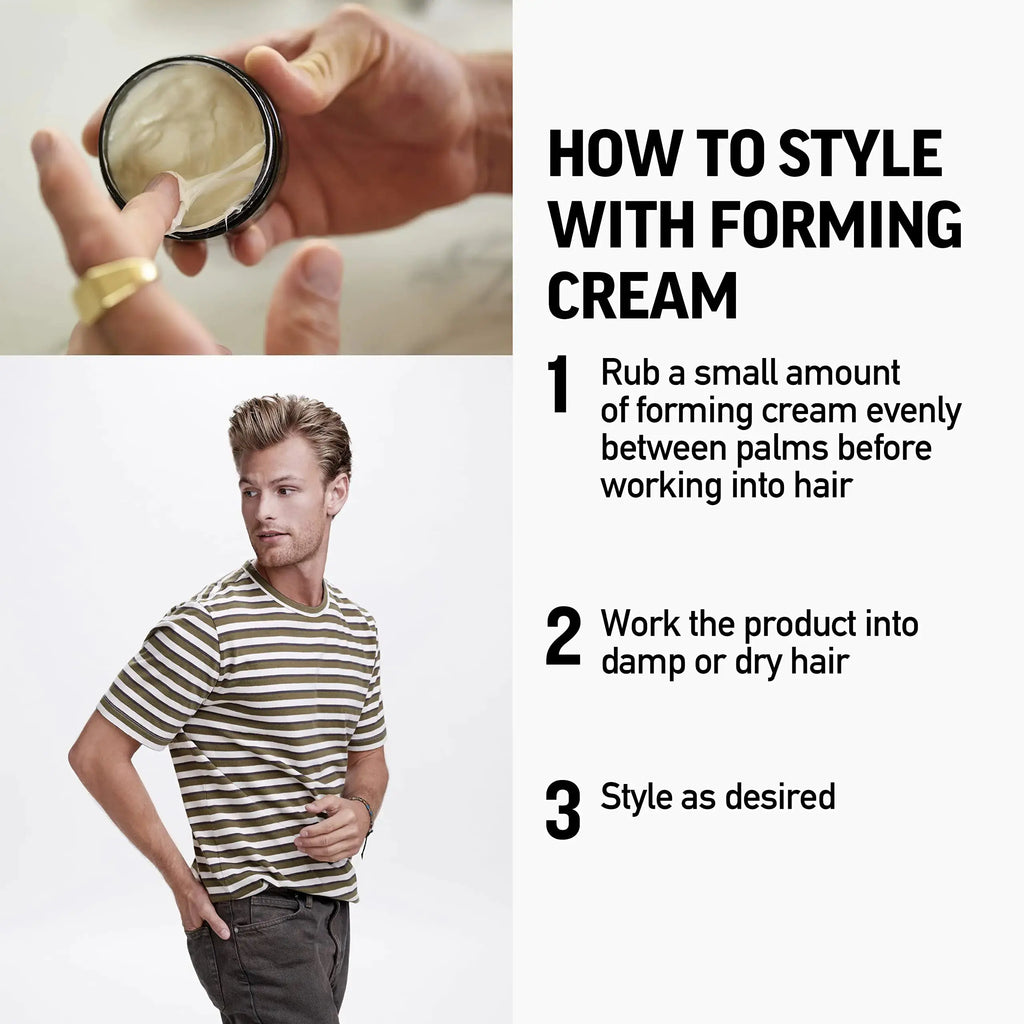 American Crew Men's Hair Forming Cream | Like Hair Gel with Medium Hold & Medium Shine
