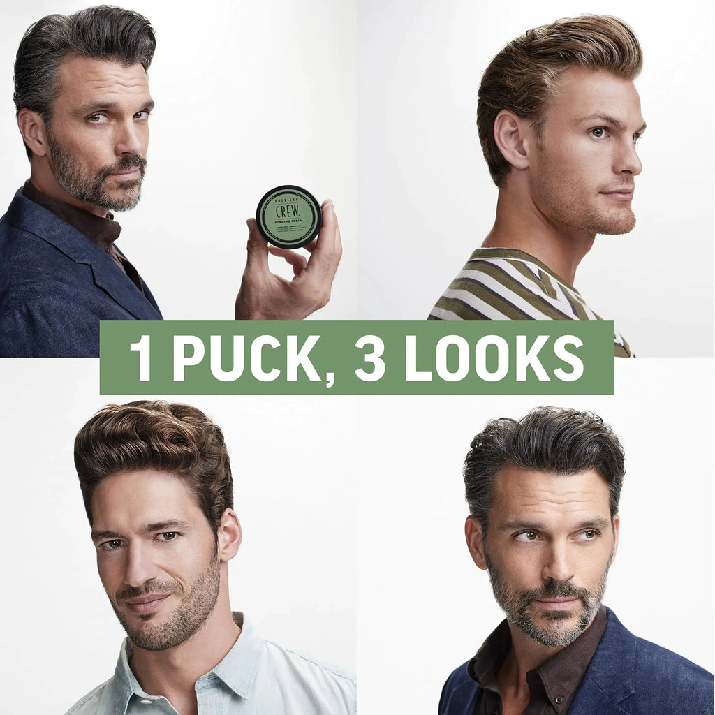 American Crew Men's Hair Forming Cream | Like Hair Gel with Medium Hold & Medium Shine