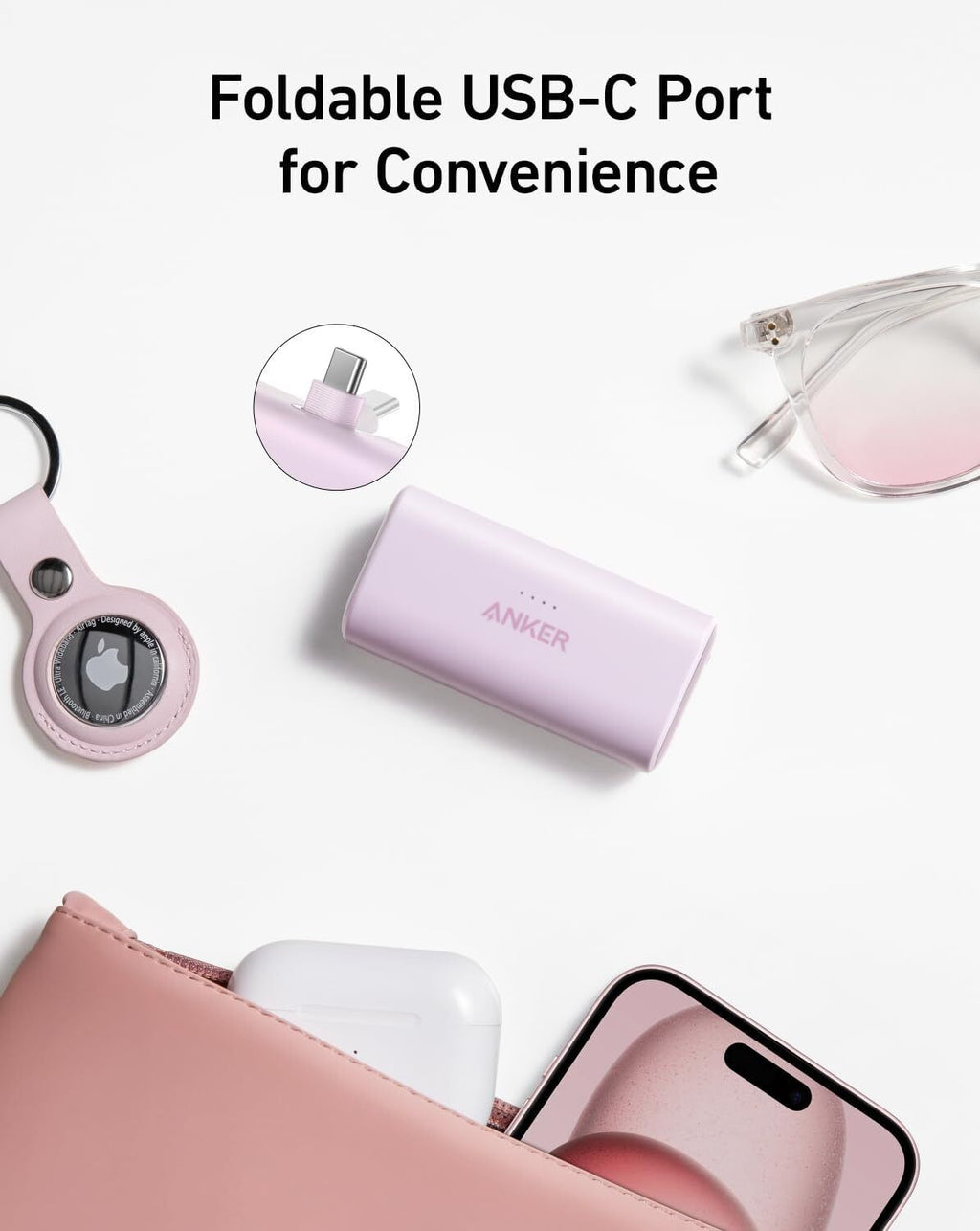 Anker Nano Power Bank Foldable USB‑C 5,000 mAh