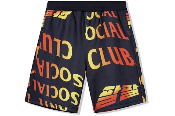 Anti Social Social Club Whisped Terry Fleece Shorts Black