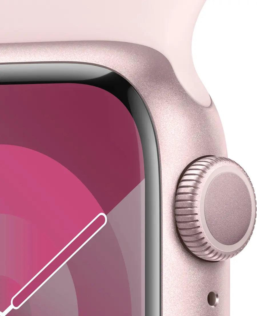 Apple Watch Series 9 (2023) – 45mm GPS Wi-Fi – Aluminum Case with Black Sport Band