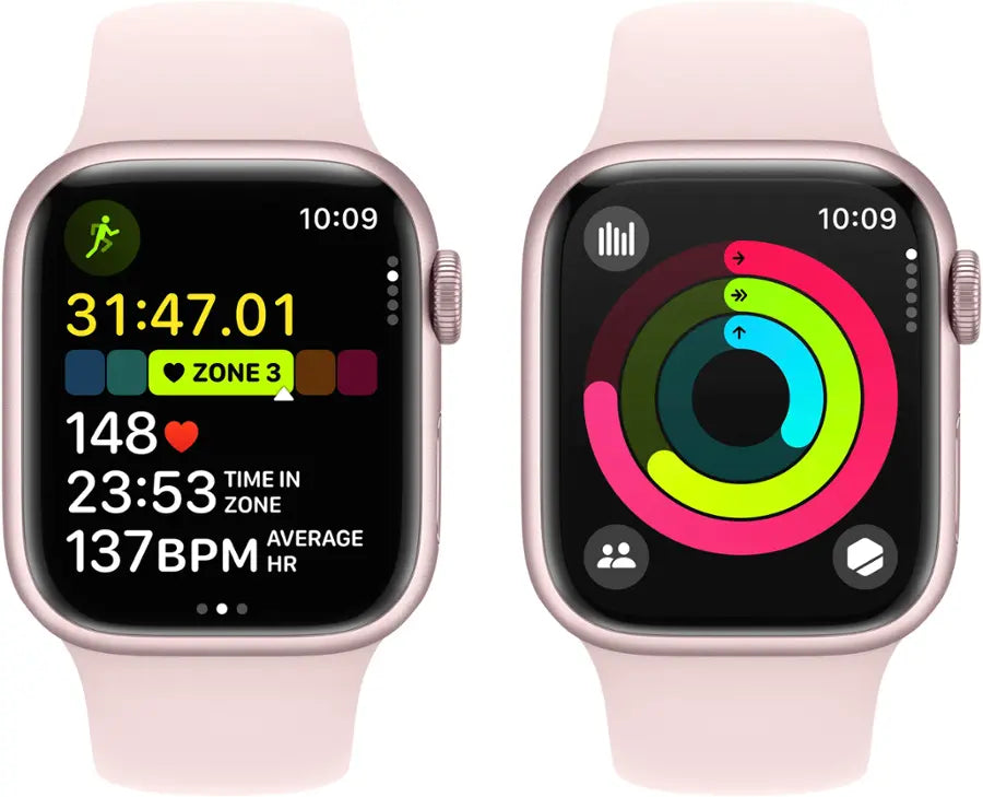 Apple Watch Series 9 (2023) – 45mm GPS Wi-Fi – Aluminum Case with Black Sport Band