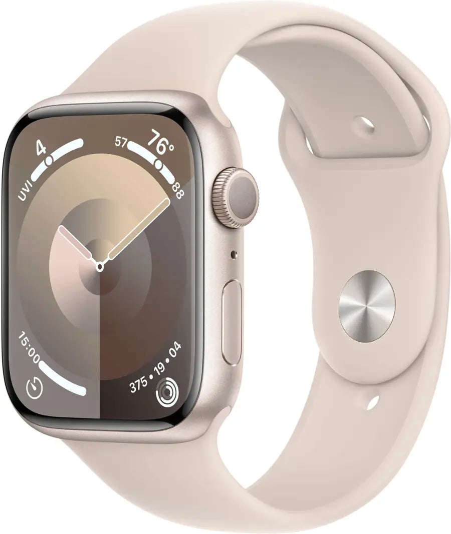 Apple Watch Series 9 (2023) – 45mm GPS Wi-Fi – Aluminum Case with Black Sport Band