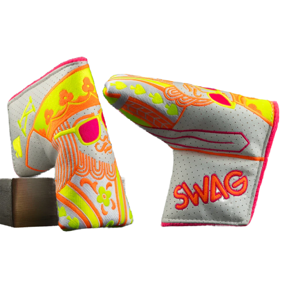 Swag Golf - White/Orange and Bolt King Blade Putter Headcover *opened, no bag*