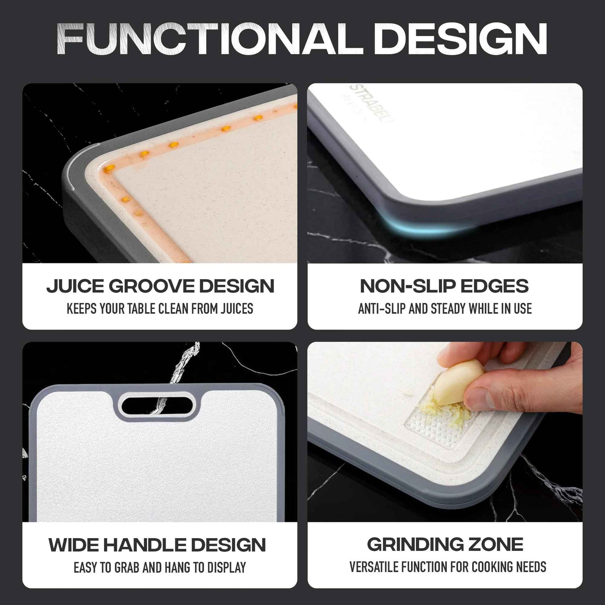 Titanium Cutting Board — Antibacterial, Scratch-Resistant | Strabella