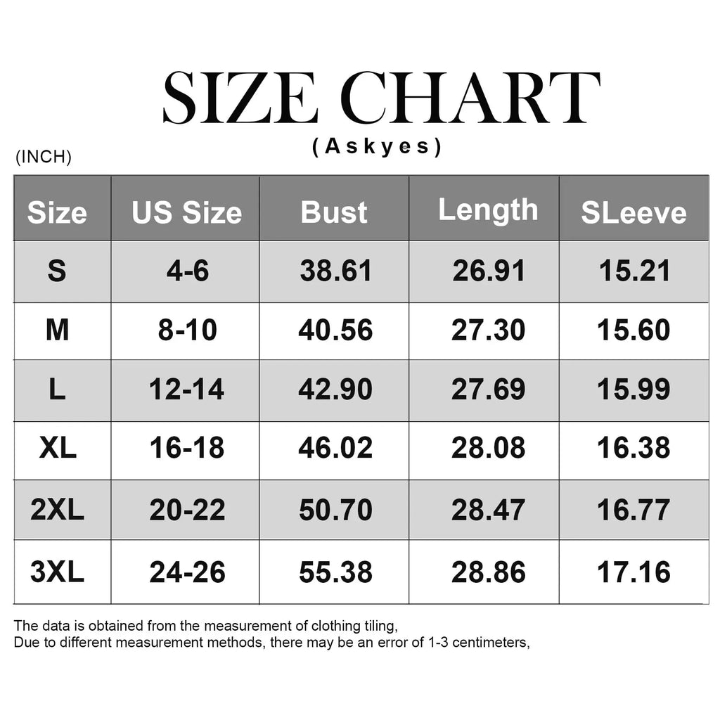 Askyes Women's 2024 Summer Chiffon Blouses - Short Sleeve V Neck T-shirts