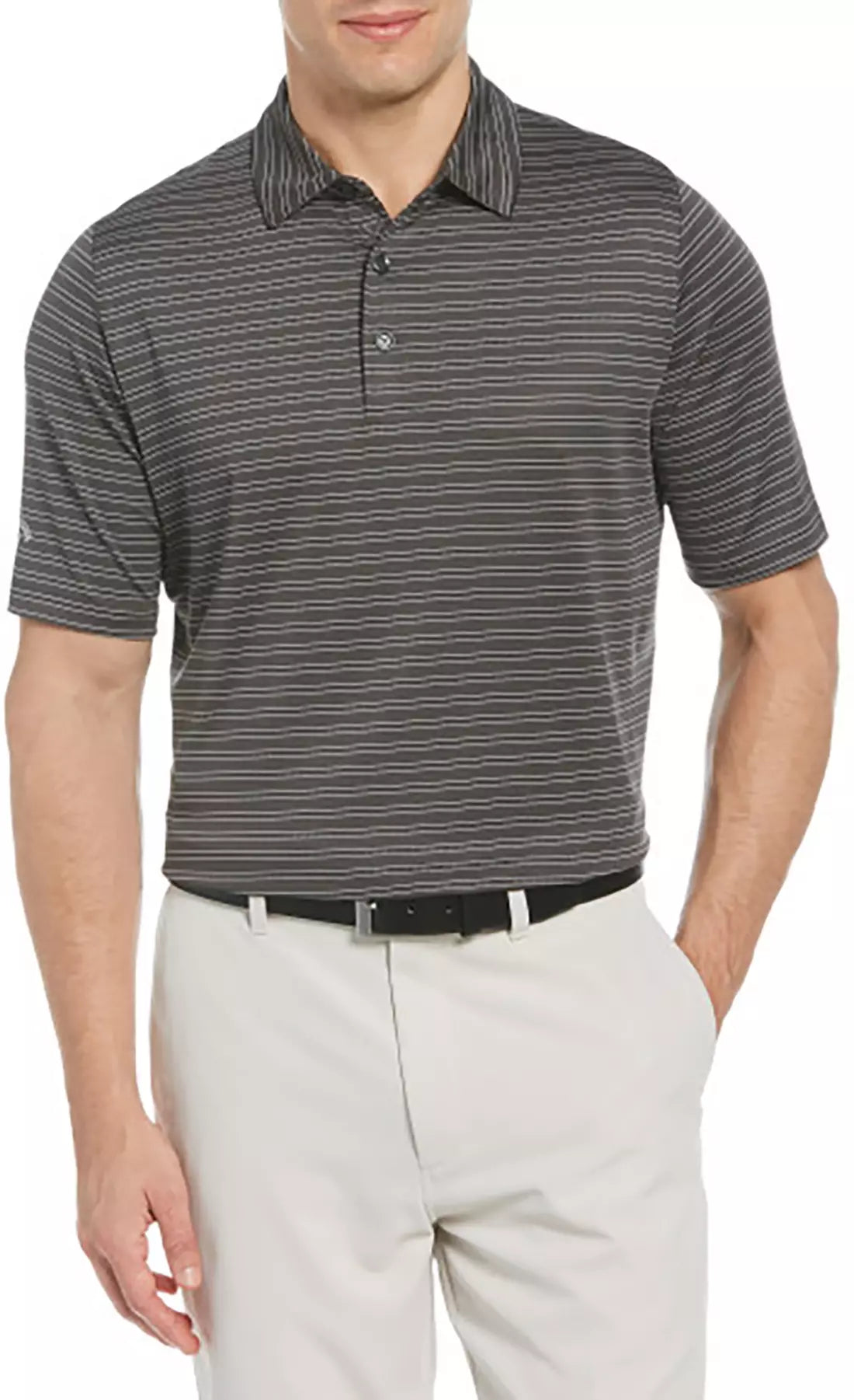 Callaway Men's Fine Line Ventilated Stripe Golf Polo