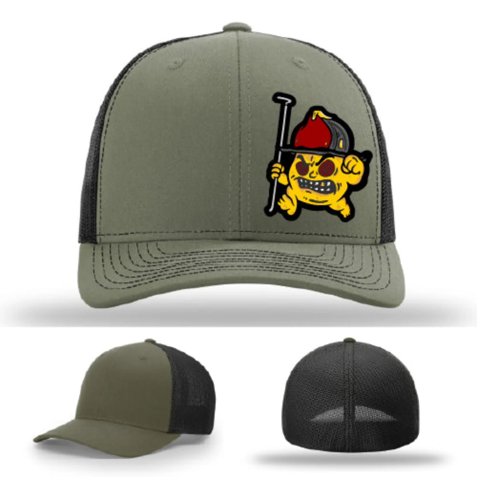 Backdraft Bastard Firefighter Leather Patch Hat