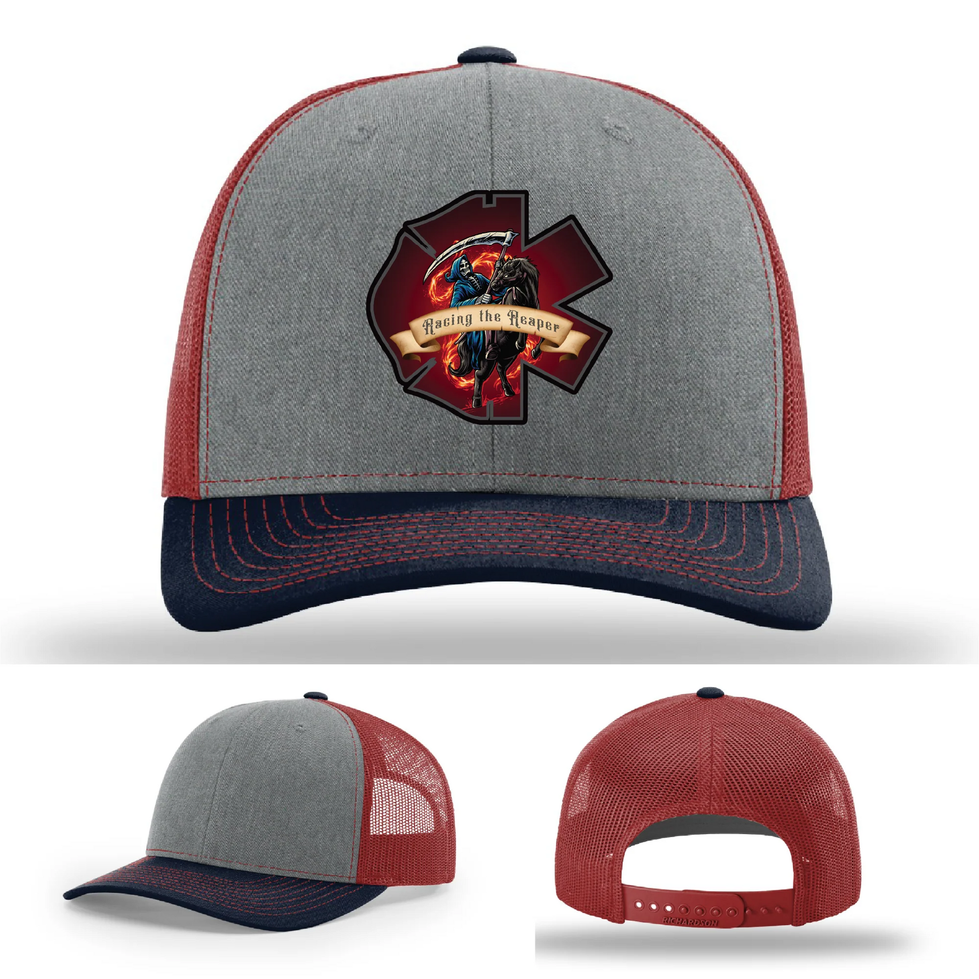 Fire and EMS Reaper Leather Patch Hat