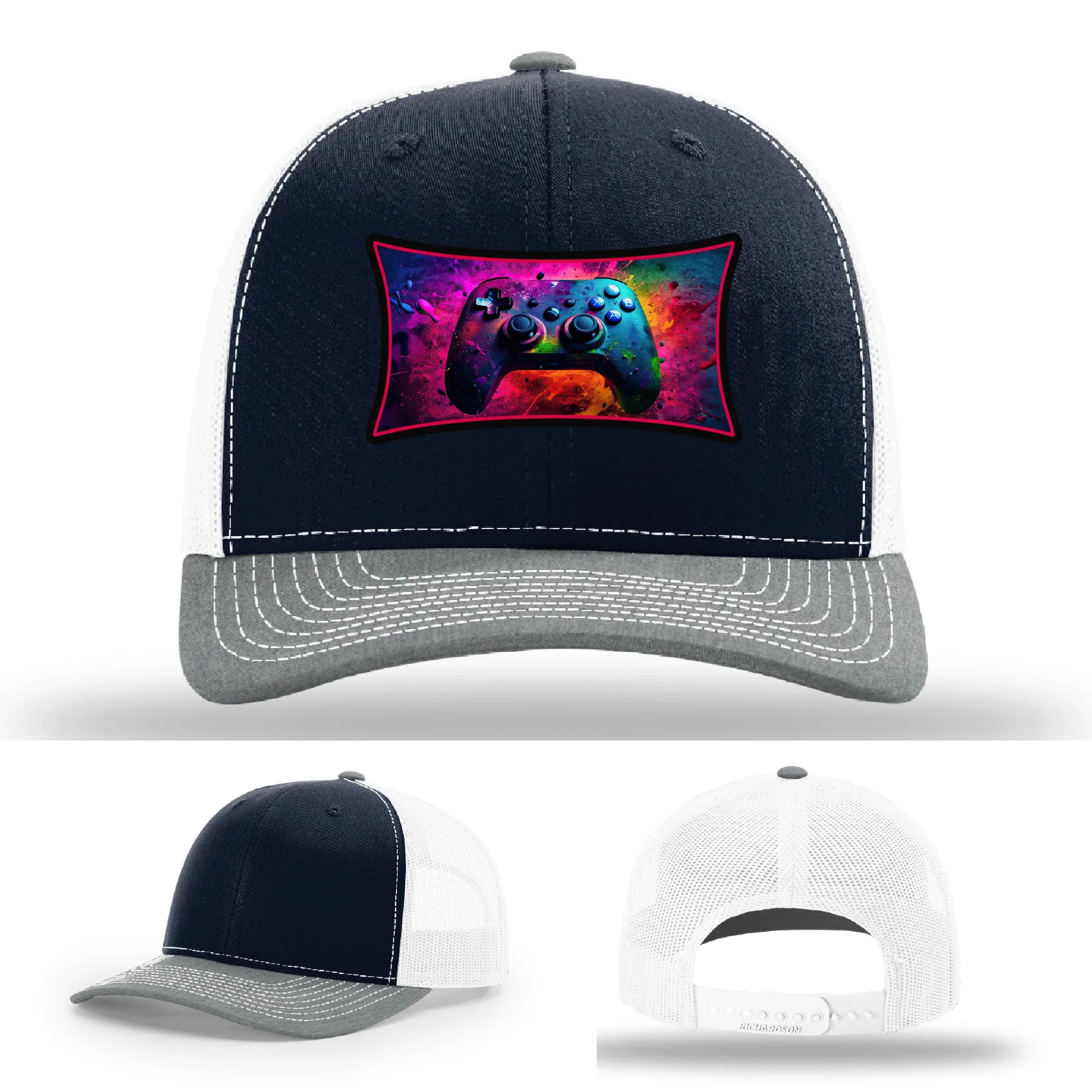 Next Level Gamer Leather Patch Hat Controller Graphic