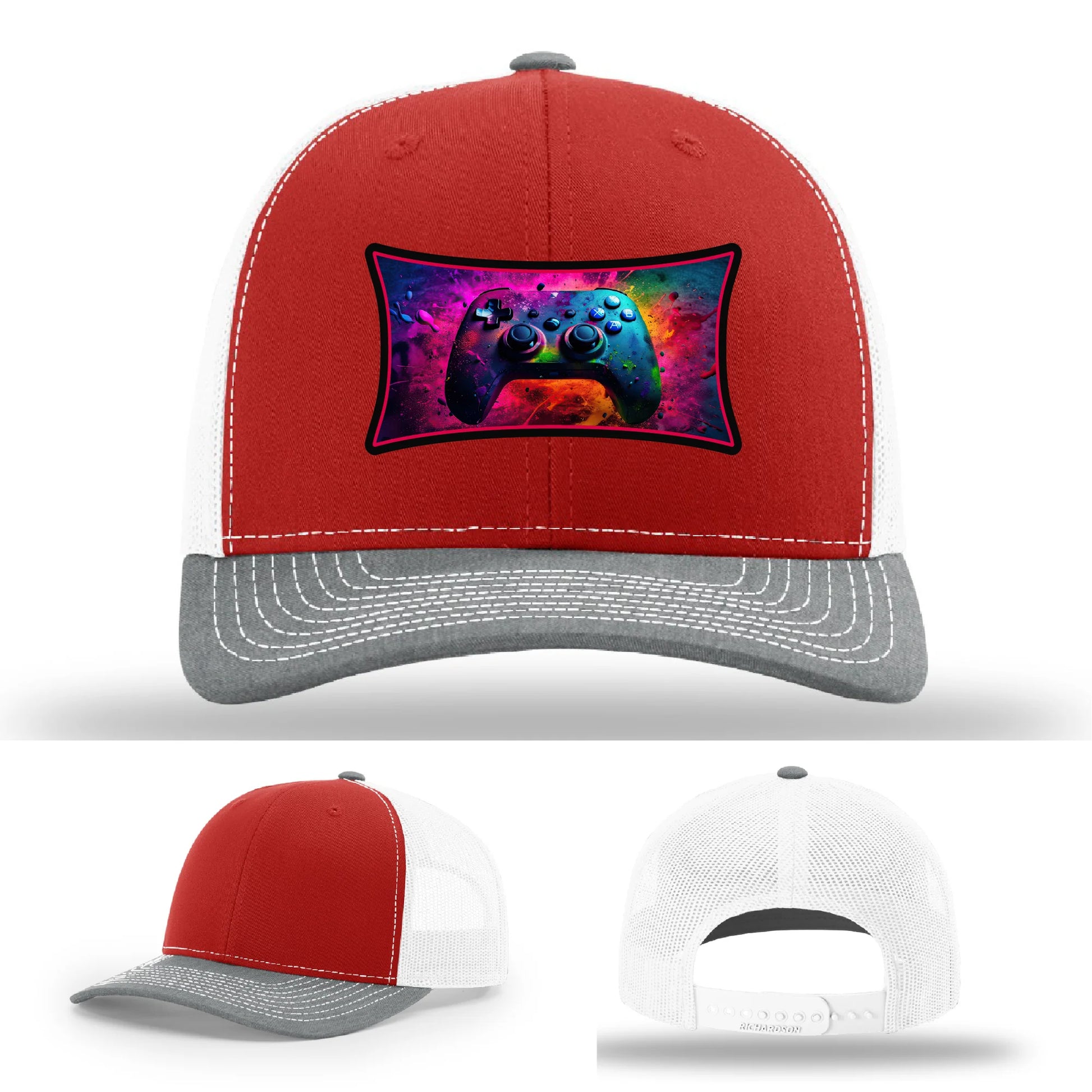 Next Level Gamer Leather Patch Hat Controller Graphic