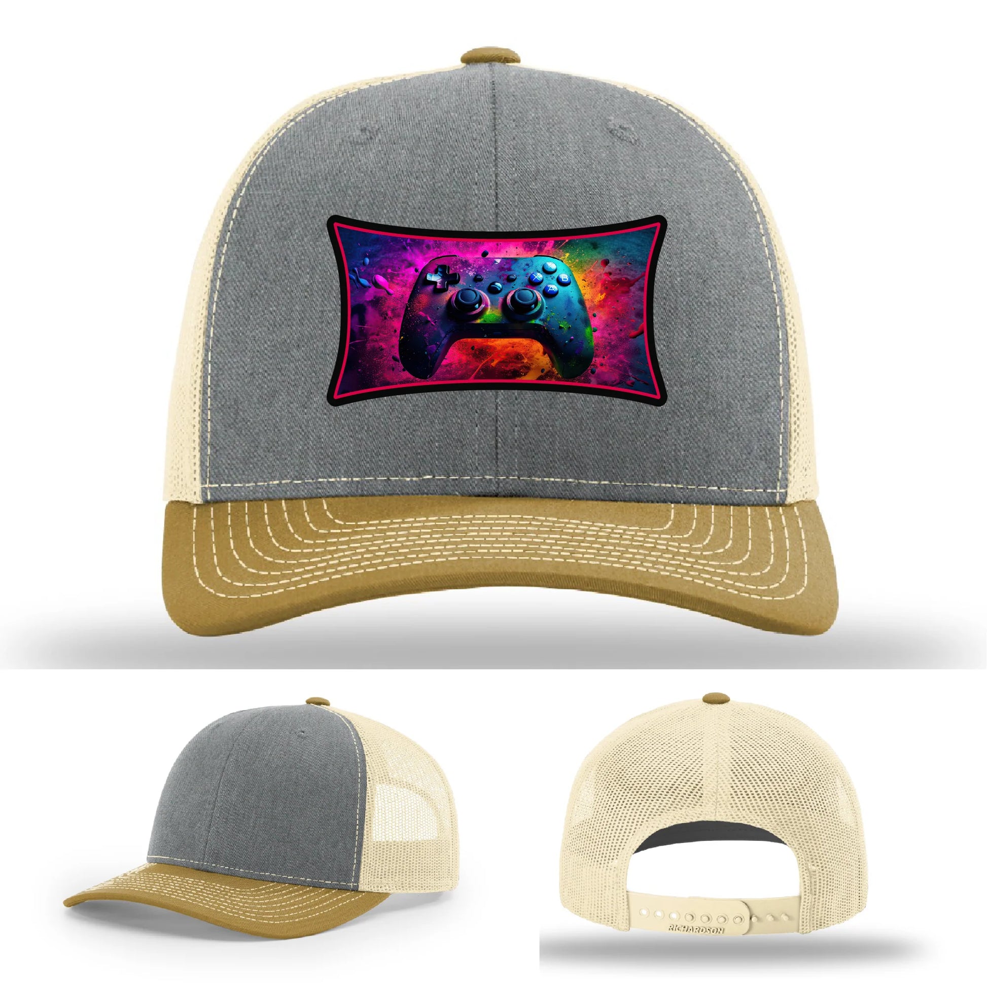 Next Level Gamer Leather Patch Hat Controller Graphic