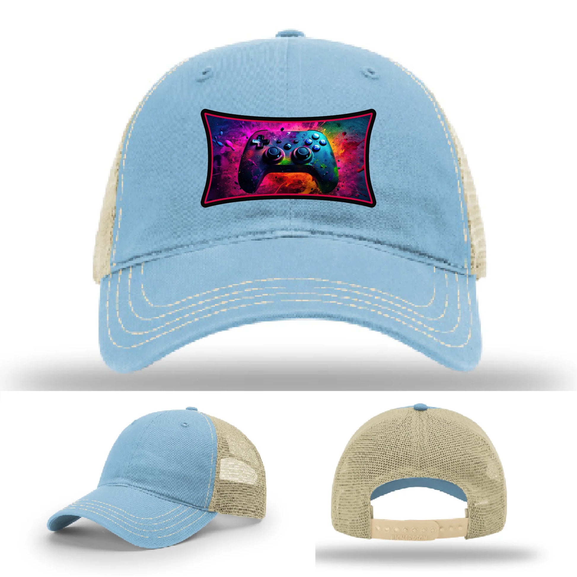 Next Level Gamer Leather Patch Hat Controller Graphic