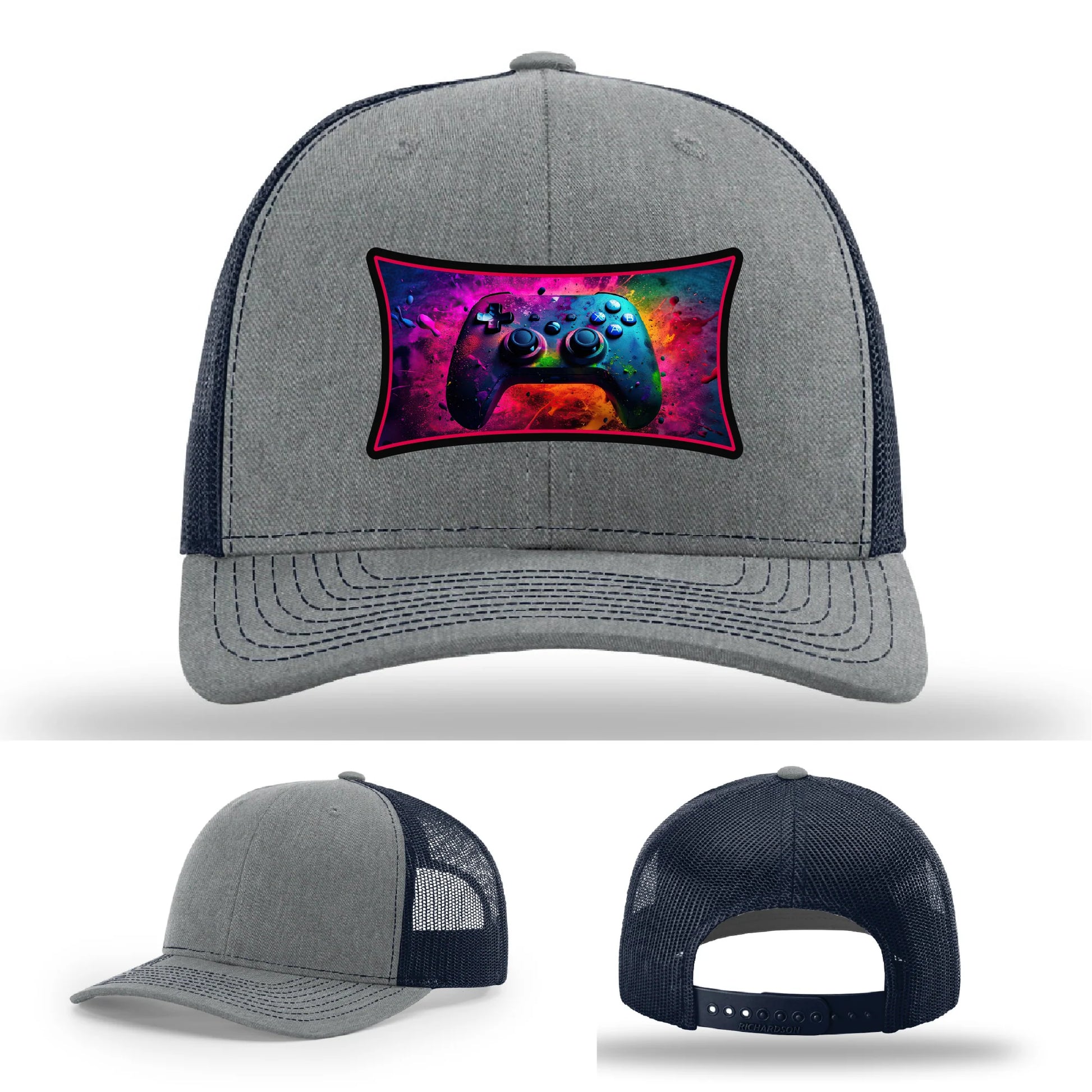 Next Level Gamer Leather Patch Hat Controller Graphic