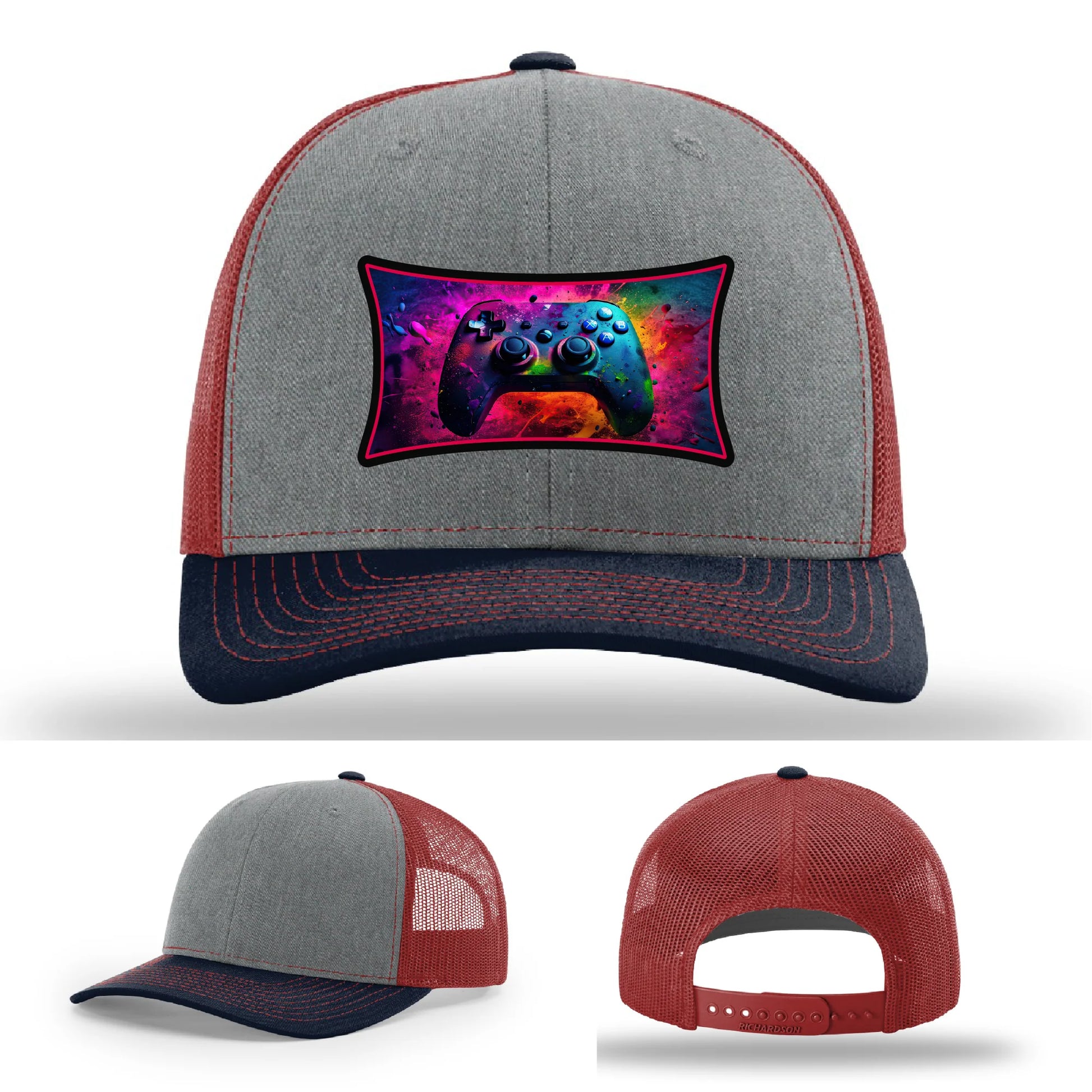 Next Level Gamer Leather Patch Hat Controller Graphic