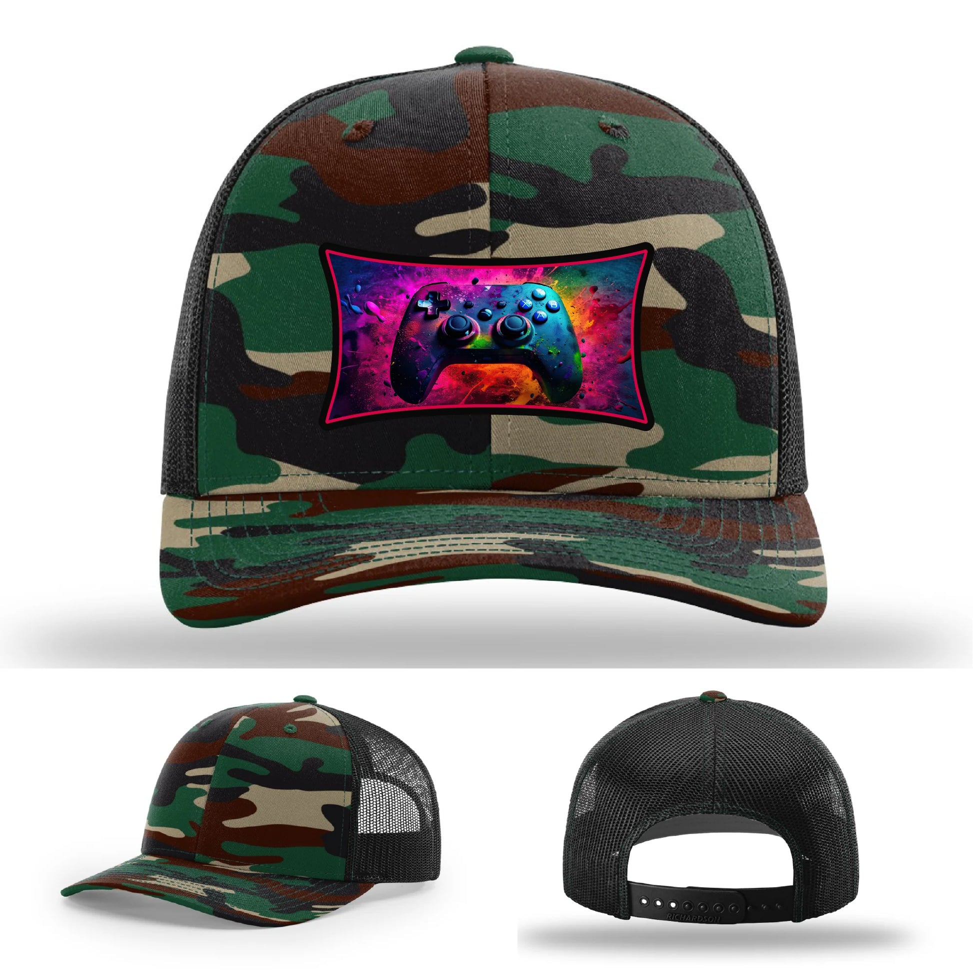 Next Level Gamer Leather Patch Hat Controller Graphic