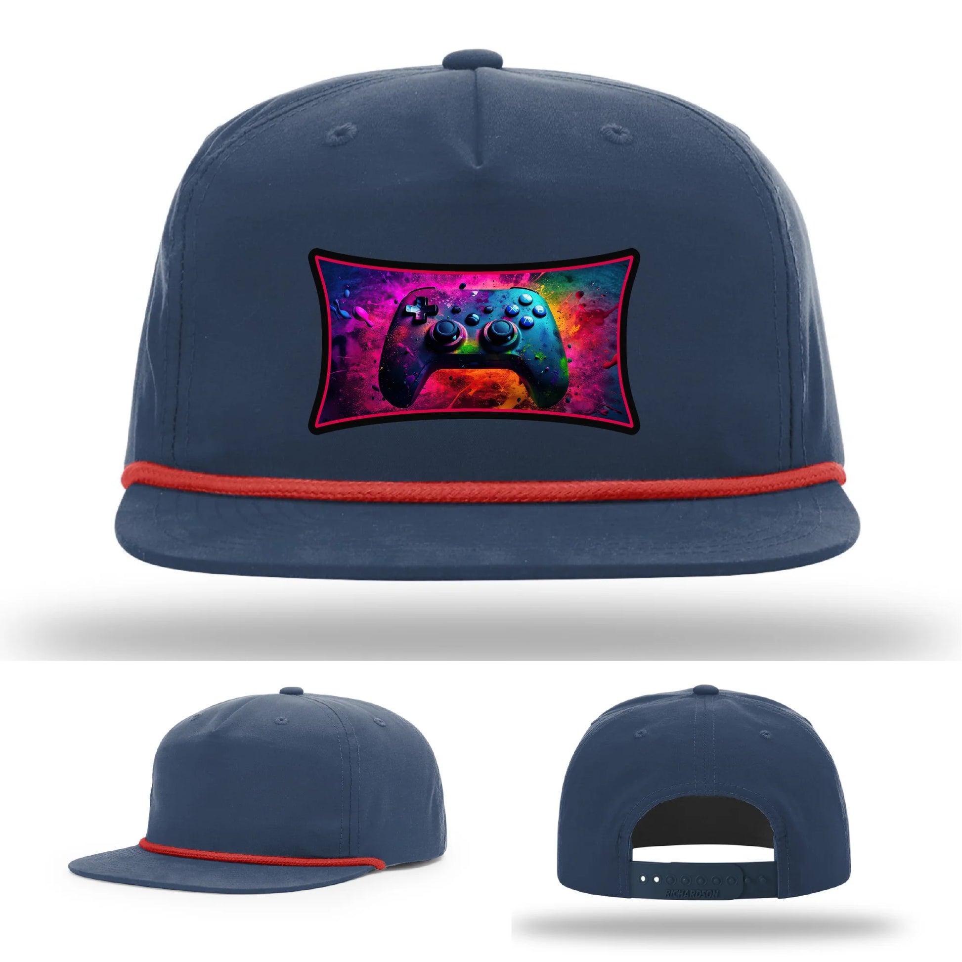 Next Level Gamer Leather Patch Hat Controller Graphic