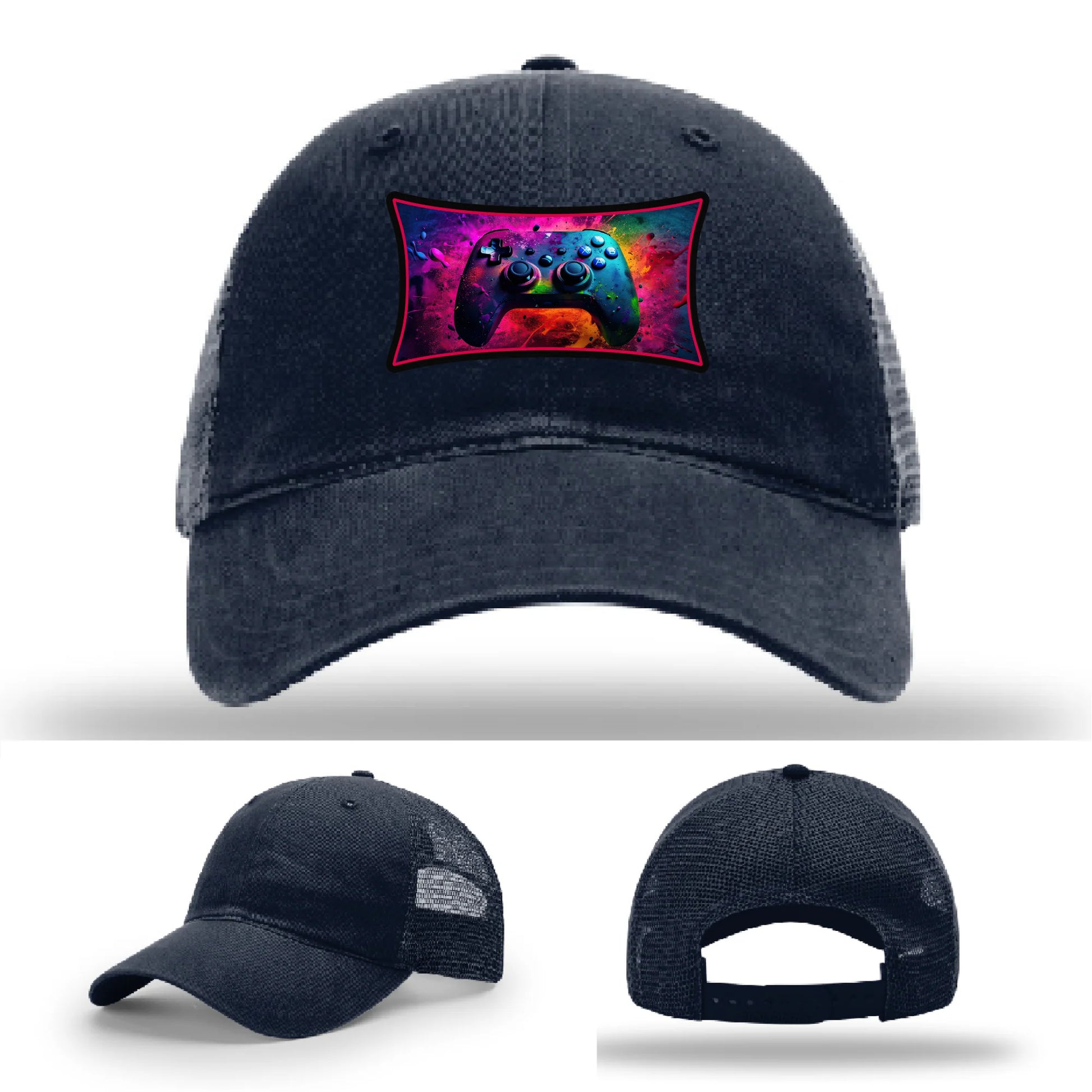 Next Level Gamer Leather Patch Hat Controller Graphic