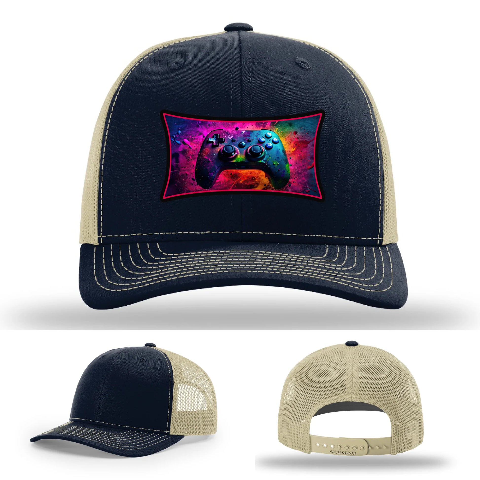 Next Level Gamer Leather Patch Hat Controller Graphic
