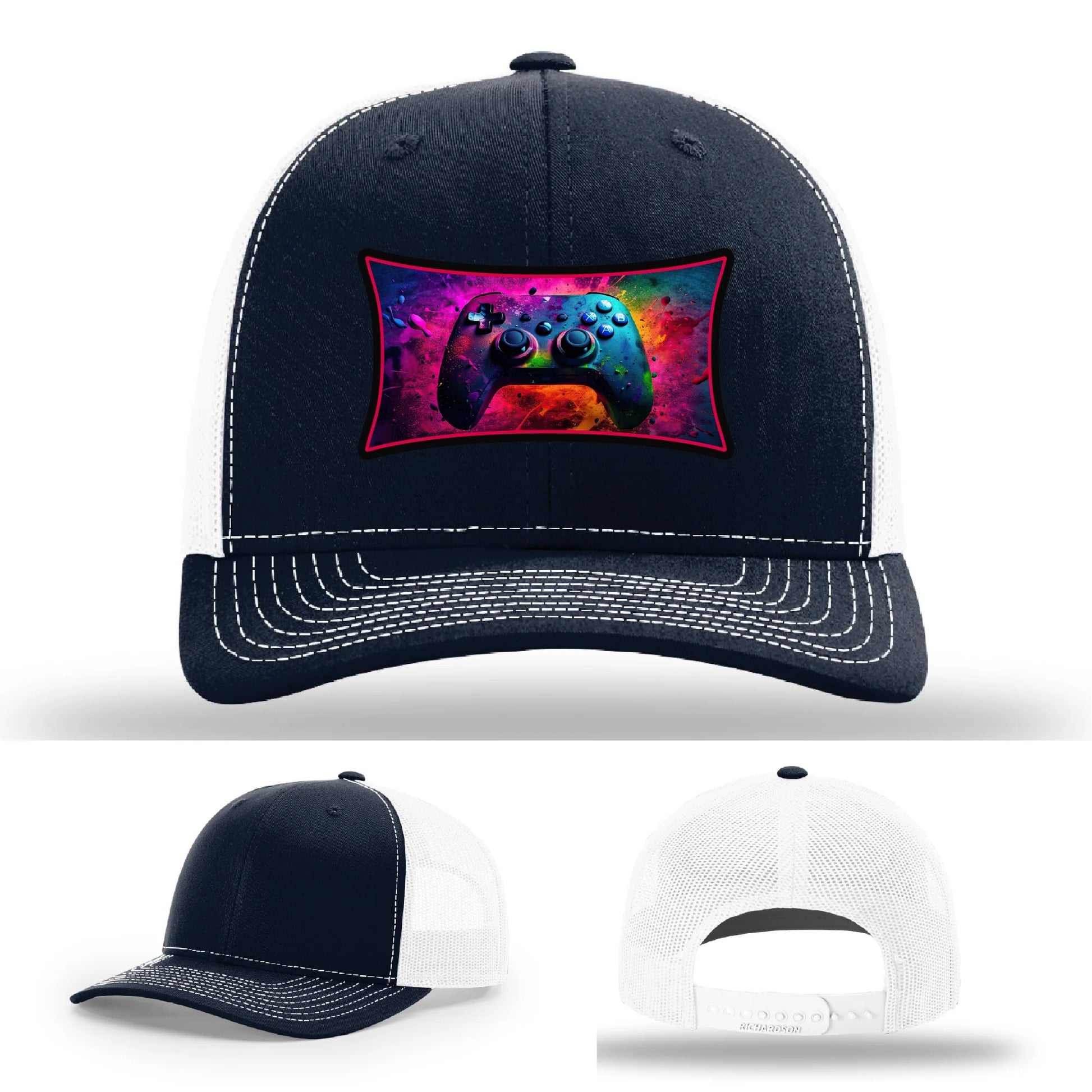 Next Level Gamer Leather Patch Hat Controller Graphic