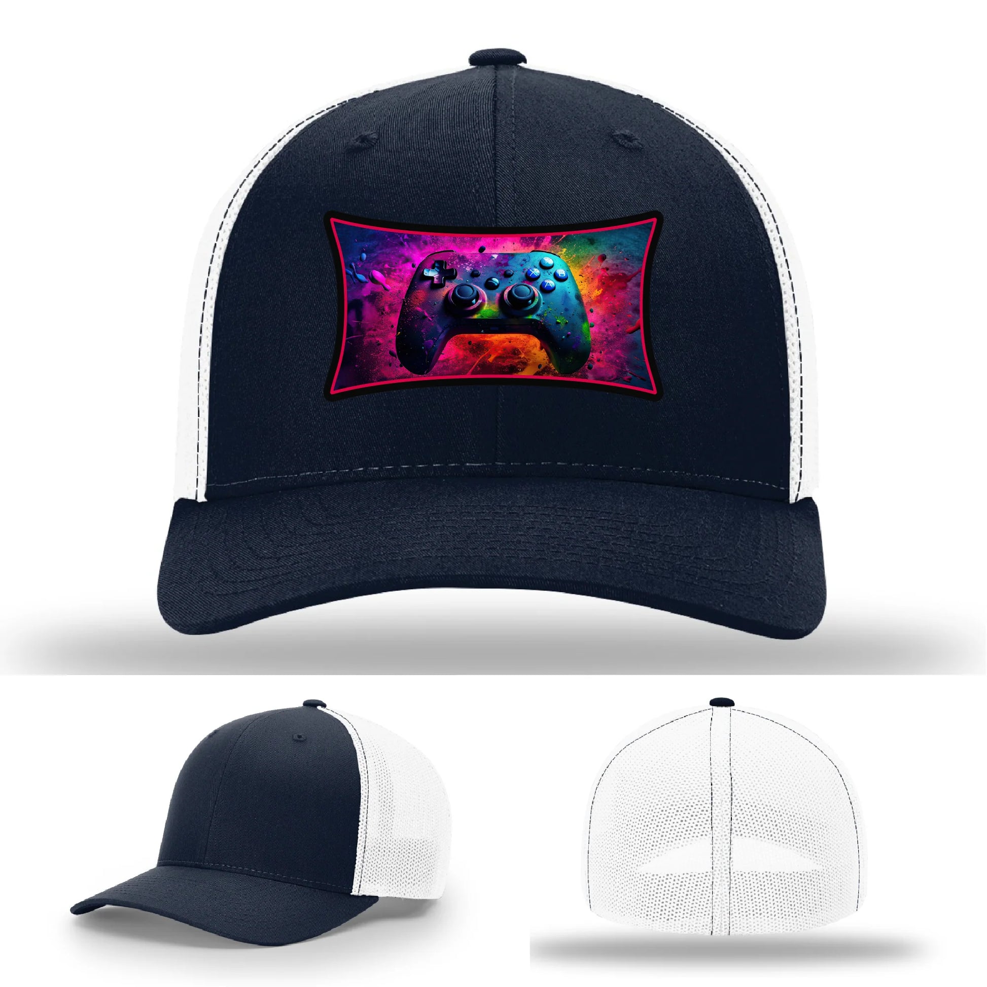 Next Level Gamer Leather Patch Hat Controller Graphic