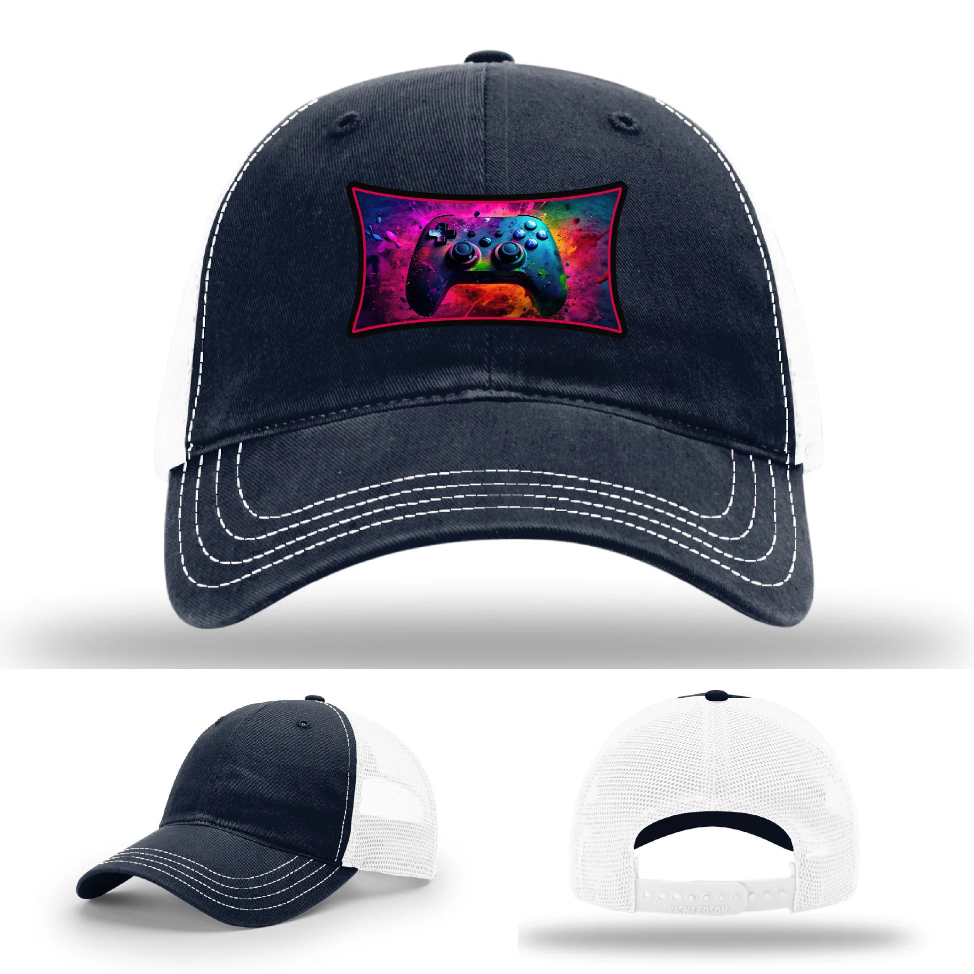 Next Level Gamer Leather Patch Hat Controller Graphic