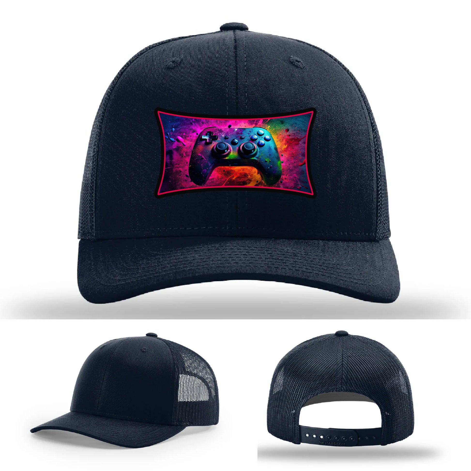 Next Level Gamer Leather Patch Hat Controller Graphic