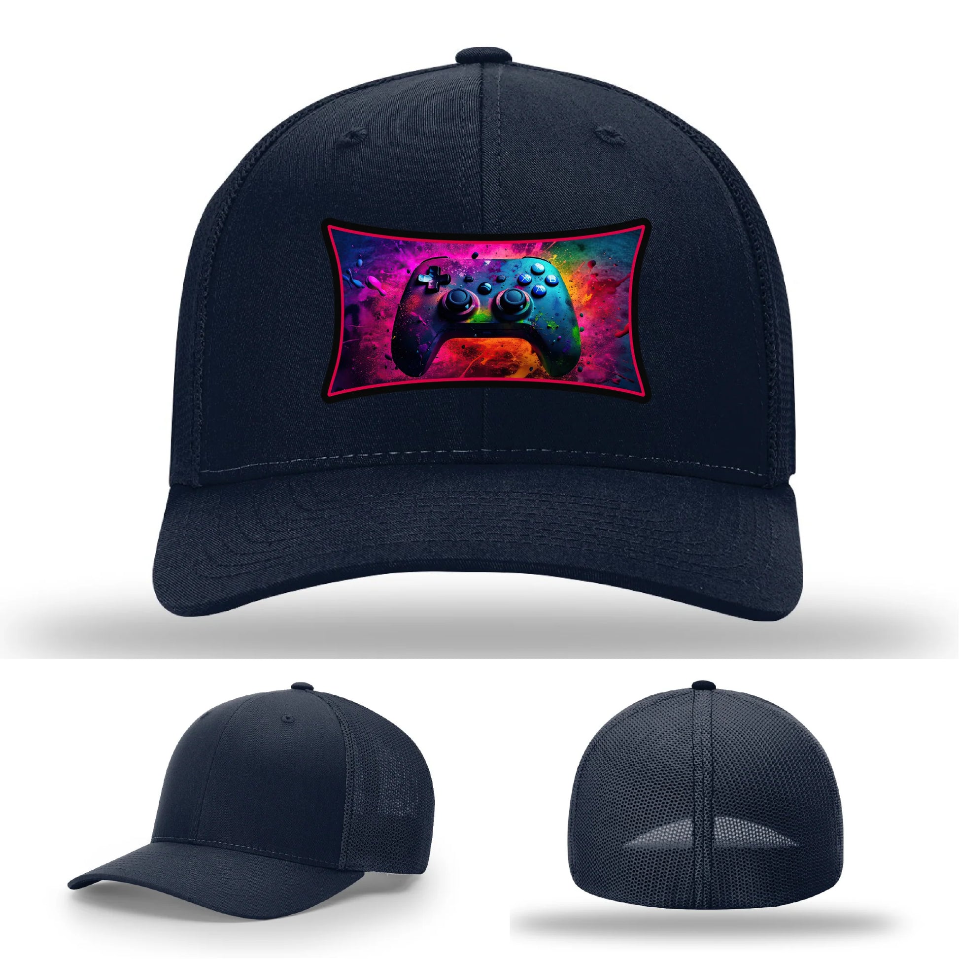 Next Level Gamer Leather Patch Hat Controller Graphic