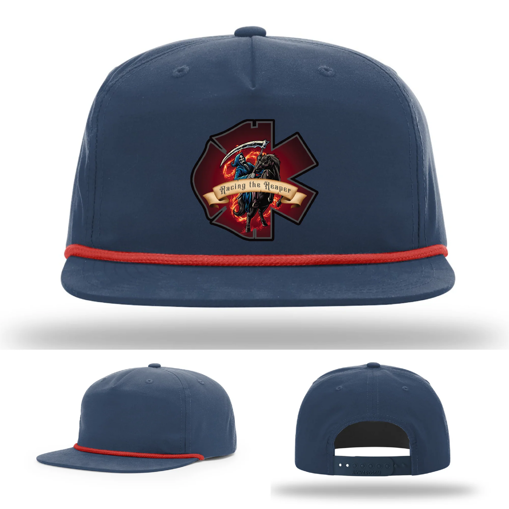 Fire and EMS Reaper Leather Patch Hat