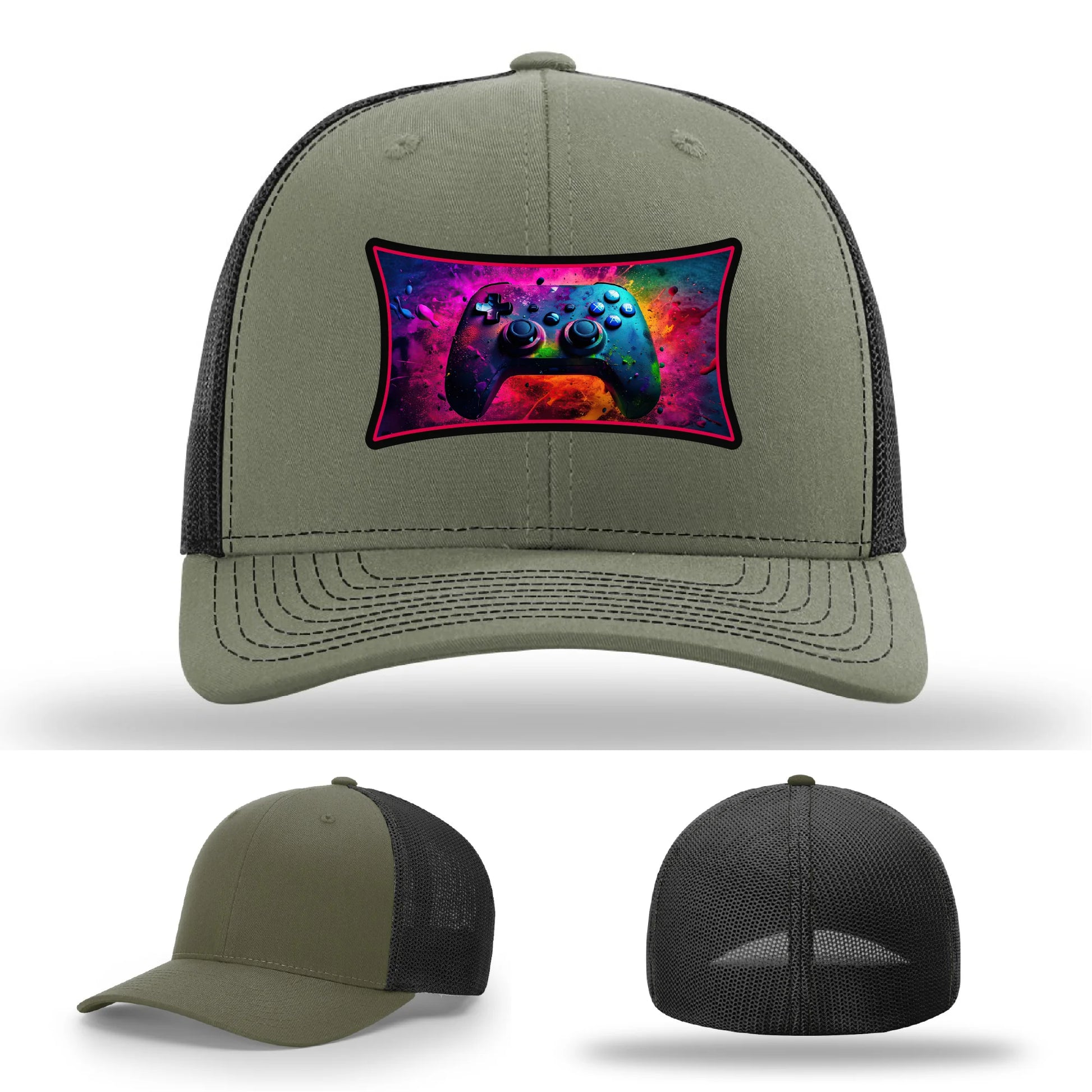 Next Level Gamer Leather Patch Hat Controller Graphic