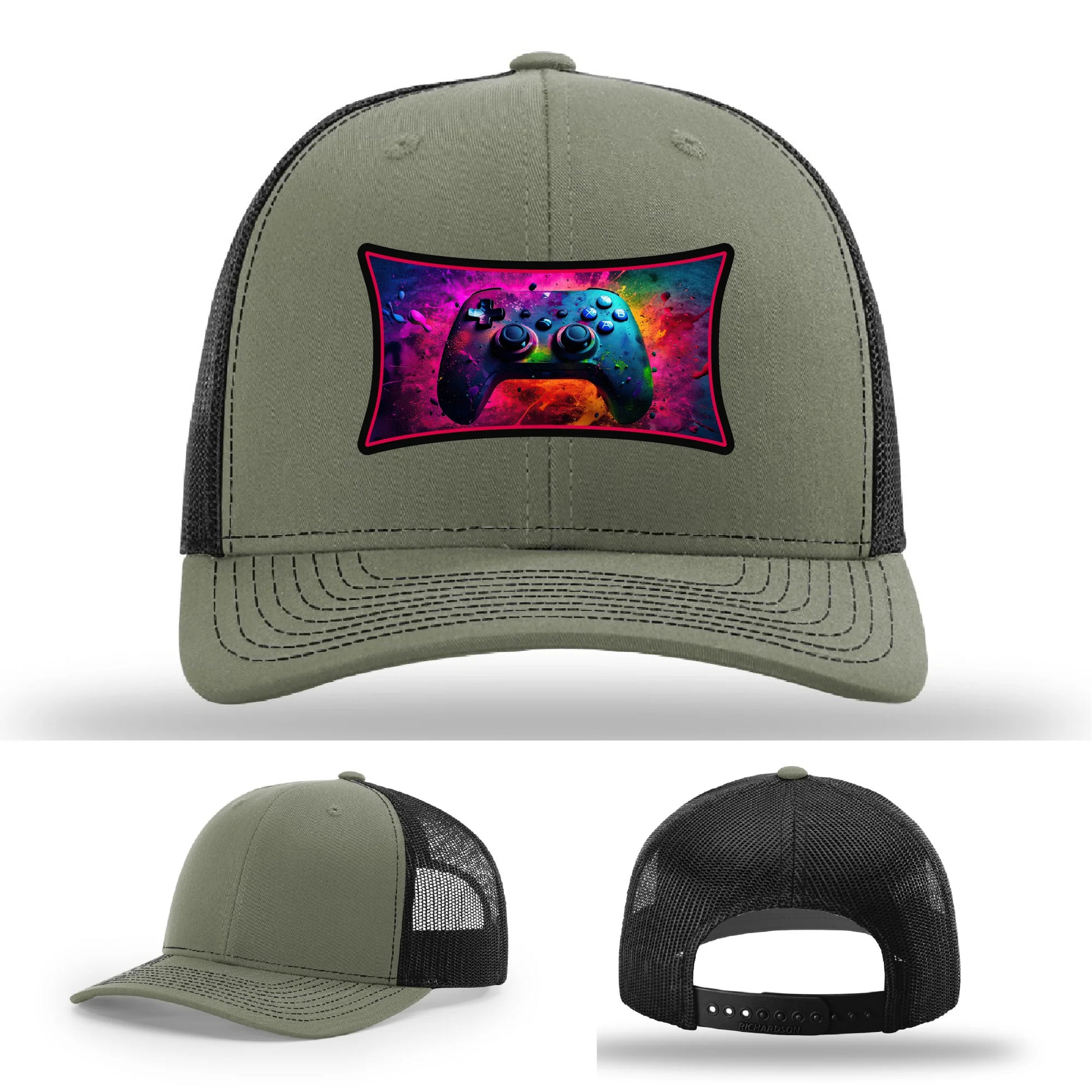 Next Level Gamer Leather Patch Hat Controller Graphic