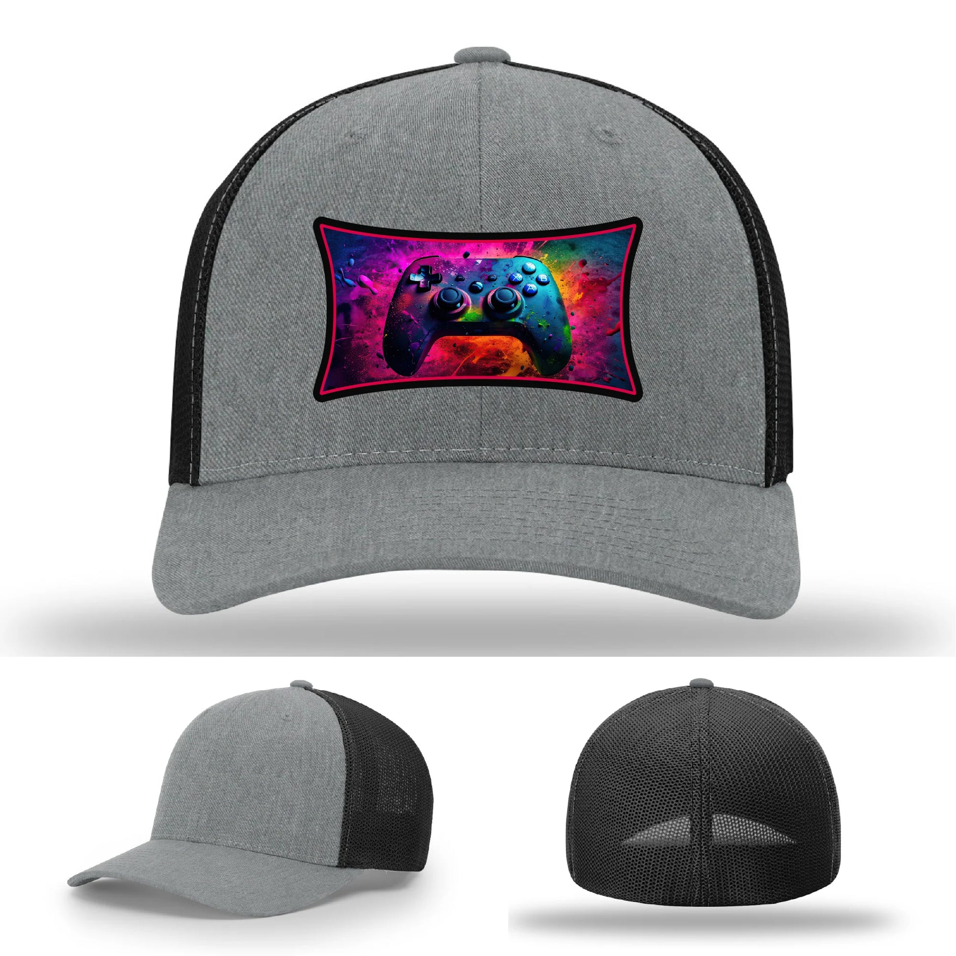Next Level Gamer Leather Patch Hat Controller Graphic