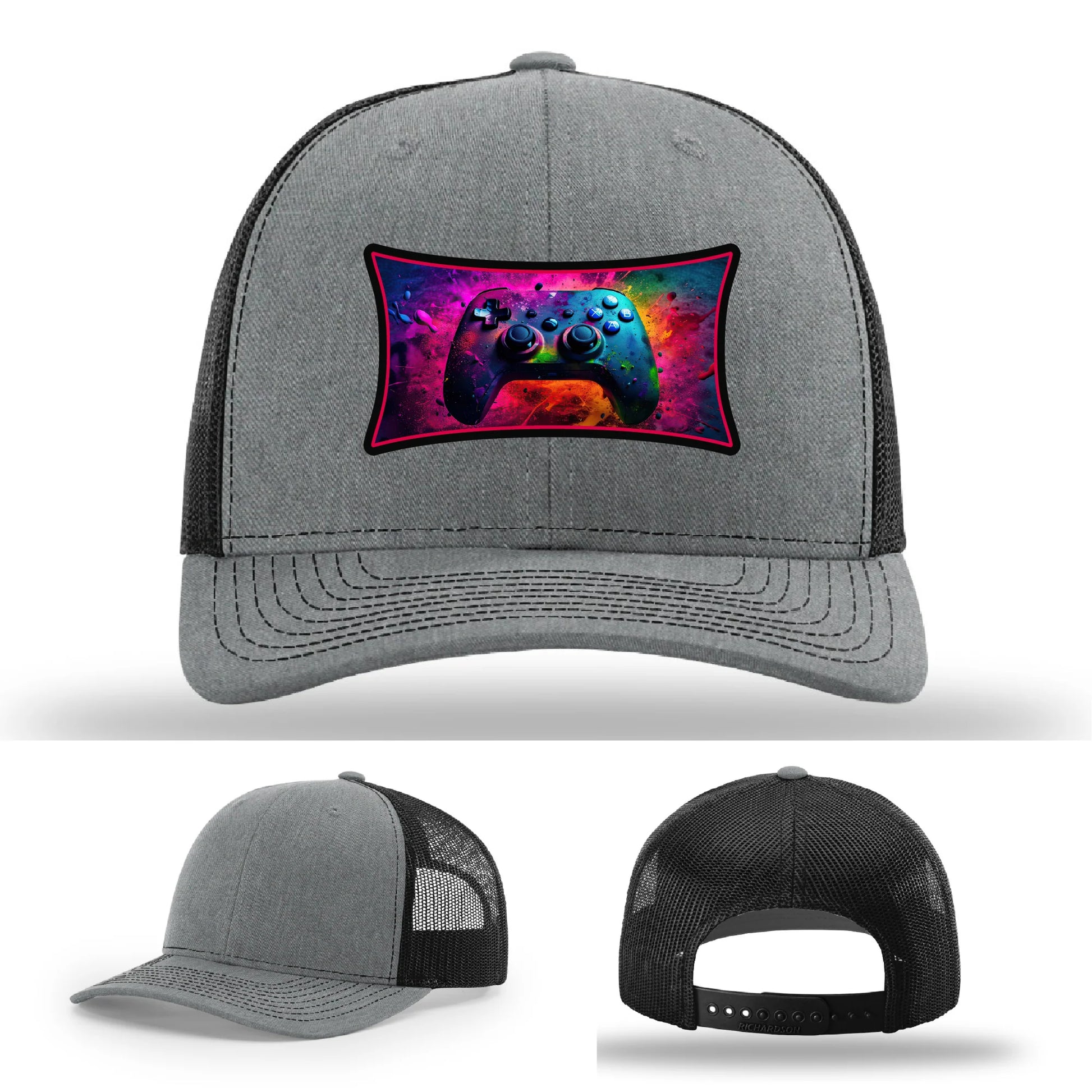 Next Level Gamer Leather Patch Hat Controller Graphic